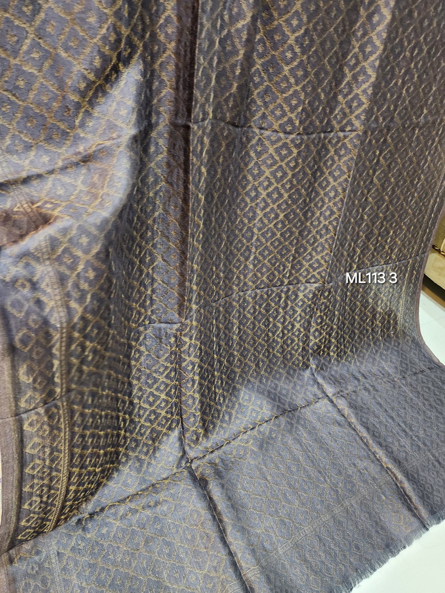 Moonlight Self Toosh Shawl Made in Kashmir Golden Moonlight Perfect Gift For Winters |