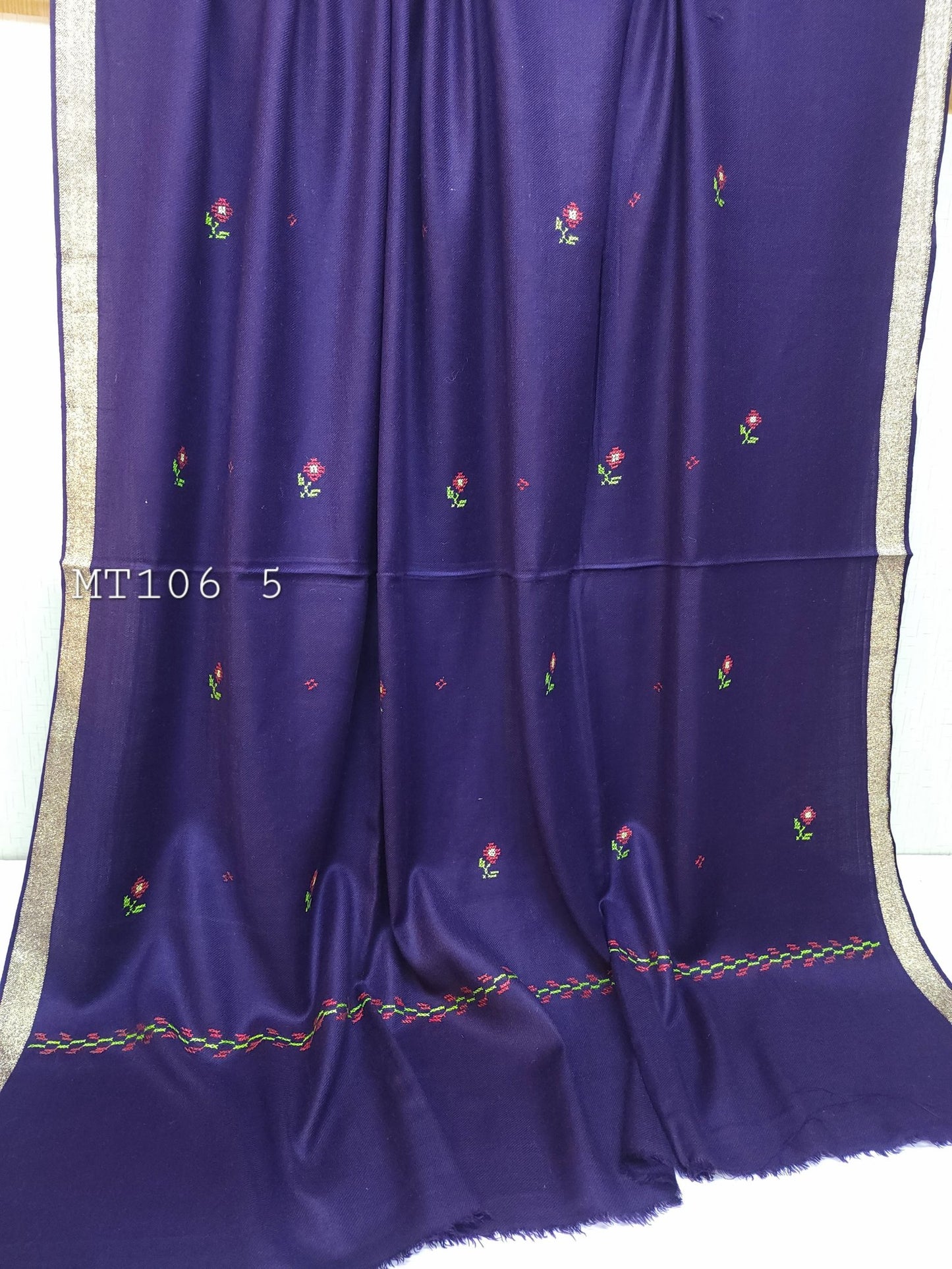 Pashmina Handmade Cross Stitched Embroidered Shawl Perfect For Gifts