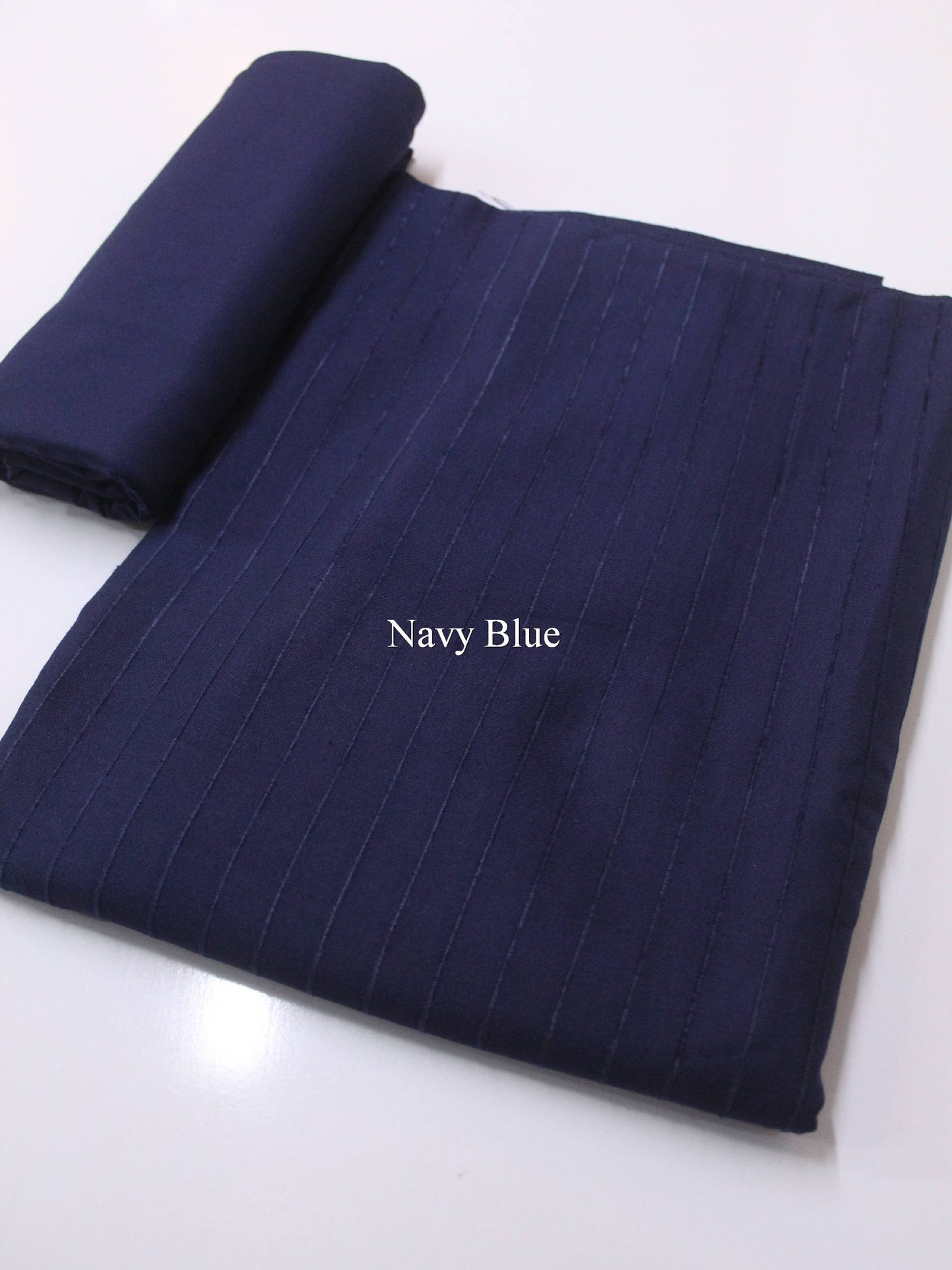 Velvet Lining Suit Marina Wool | Perfect Winter Fabric 6 Yards | Navy Blue