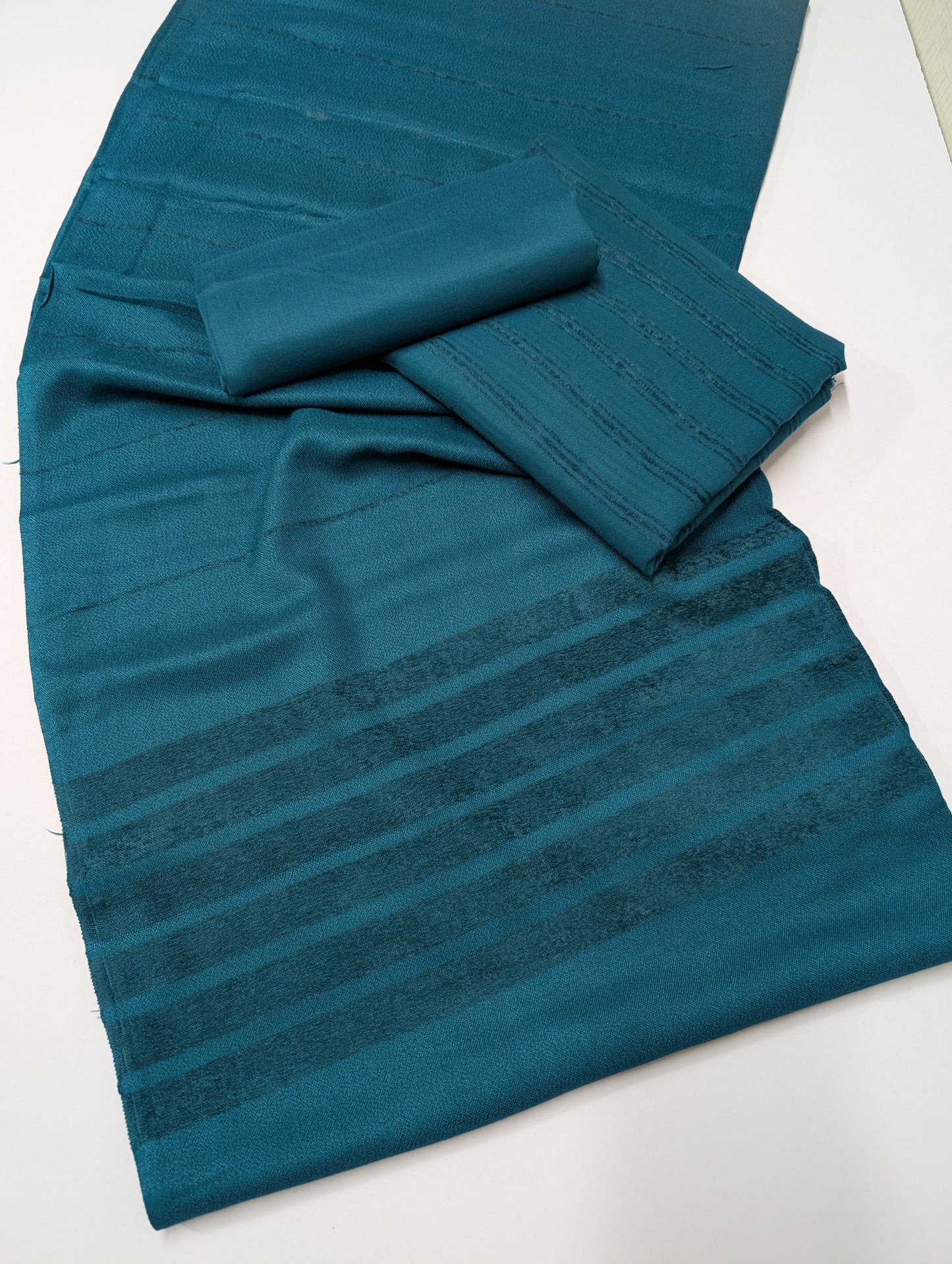 3 Piece Suit | Velvet Lining 3 Lines Marina Suit Allover With Shawl | New Arrival Beautiful Gift | Zinc