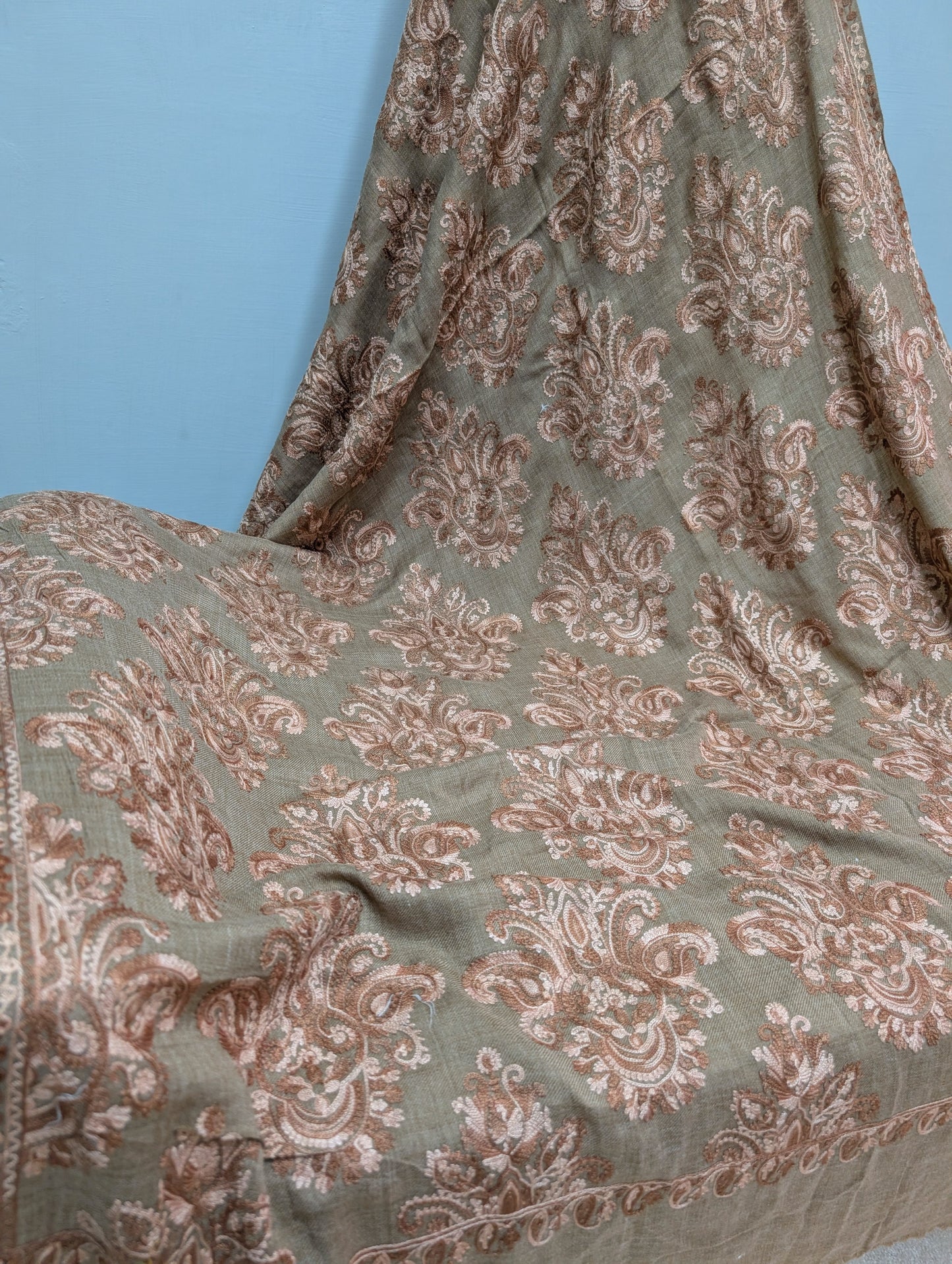 Pashmina Embroidered Shawl | Kashmiri Aar Work Embroidery Perfect Gift in Sale Price