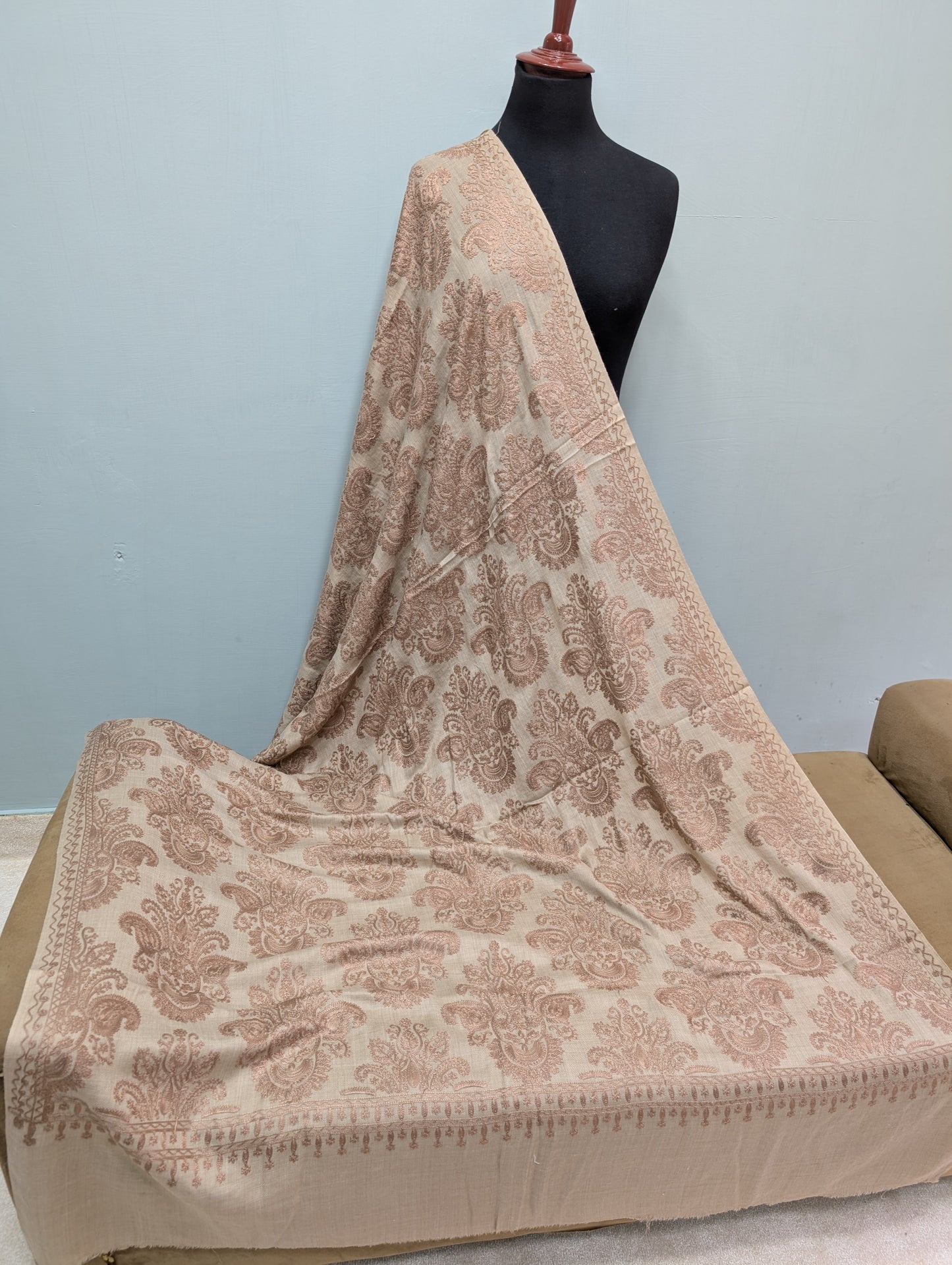 Pashmina Embroidered Shawl | Kashmiri Aar Work Embroidery Perfect Gift in Sale Price