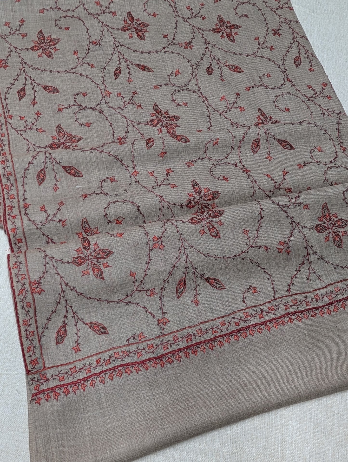 Pashmina Handmade Full Embroidered Souzni Shawl Beautiful New Design 2025 Collection Made in Kashmir