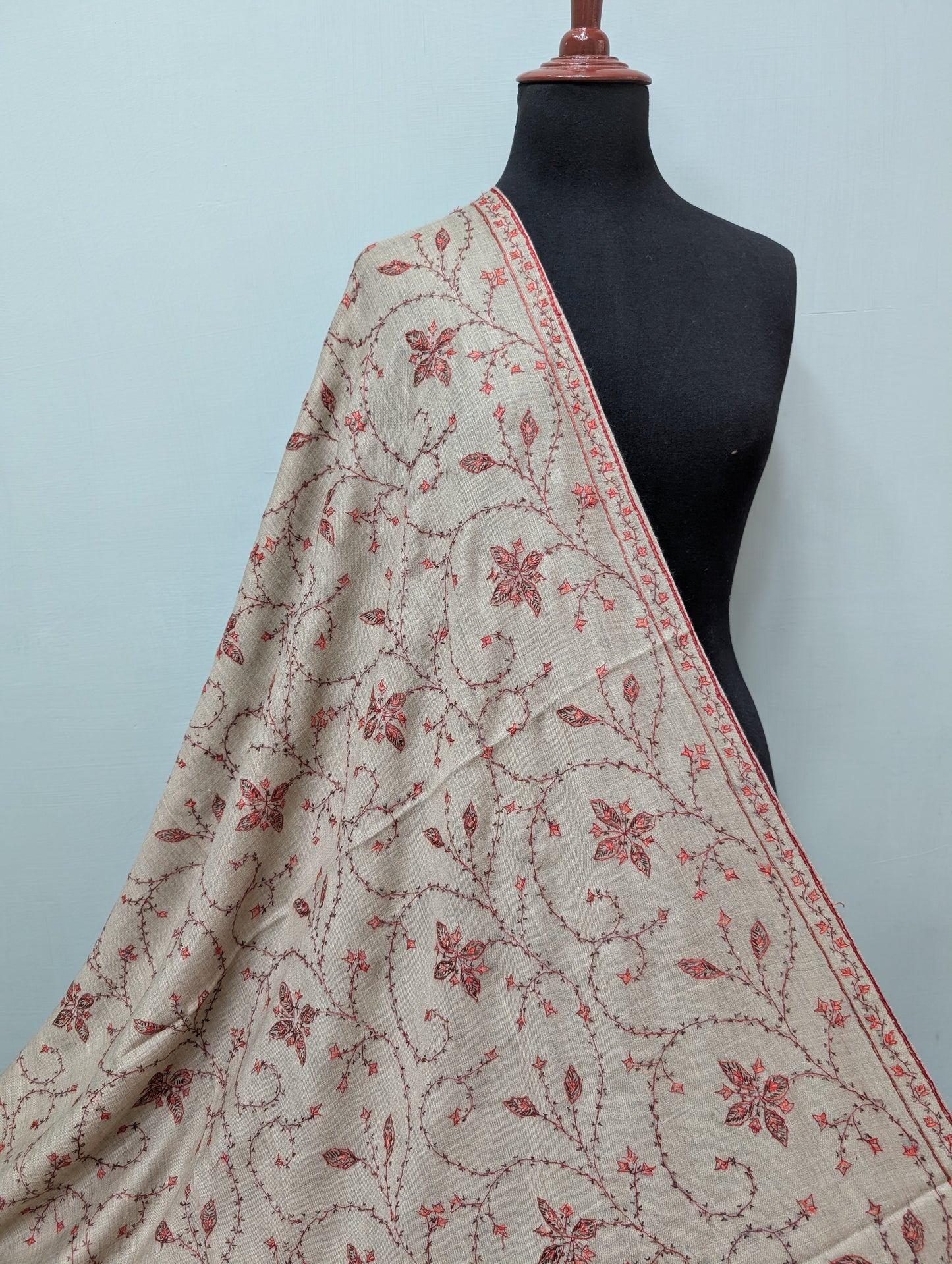 Pashmina Handmade Full Embroidered Souzni Shawl Beautiful New Design 2025 Collection Made in Kashmir
