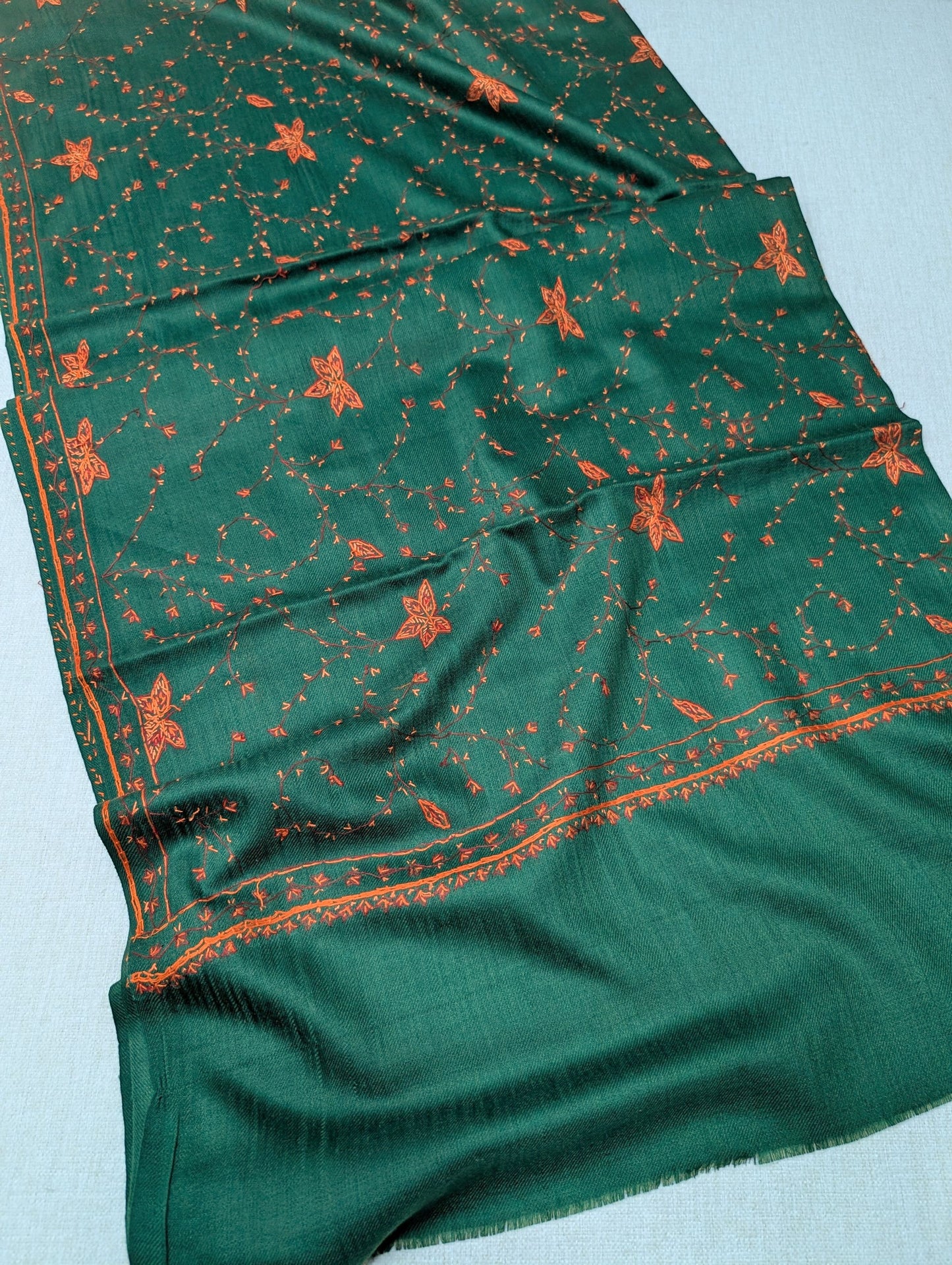 Pashmina Handmade Full Embroidered Souzni Shawl Beautiful New Design 2025 Collection Made in Kashmir