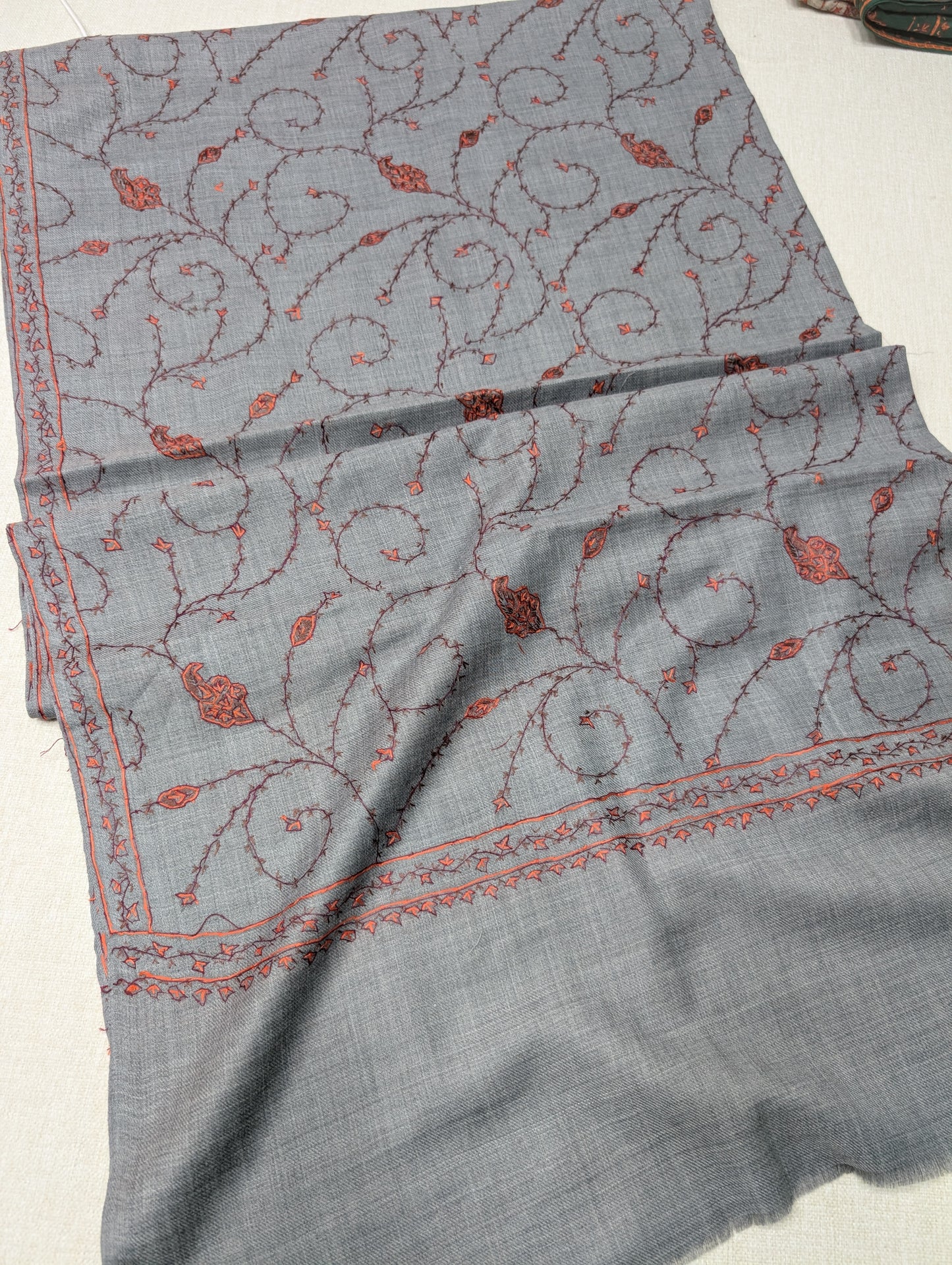 Pashmina Handmade Full Embroidered Souzni Shawl Beautiful New Design 2025 Collection Made in Kashmir