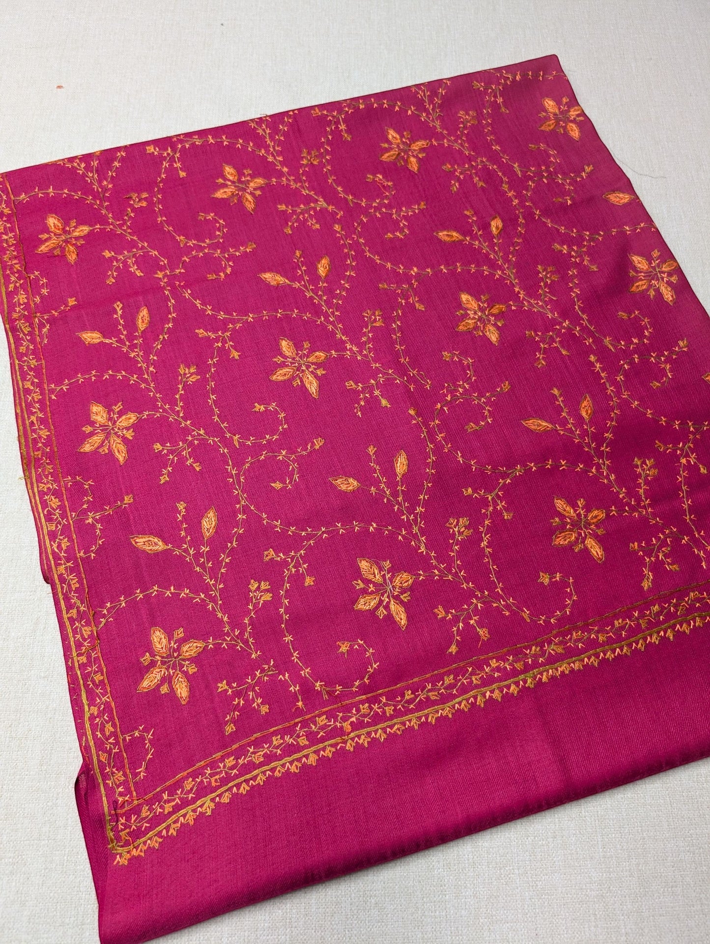 Pashmina Handmade Full Embroidered Souzni Shawl Beautiful New Design 2025 Collection Made in Kashmir