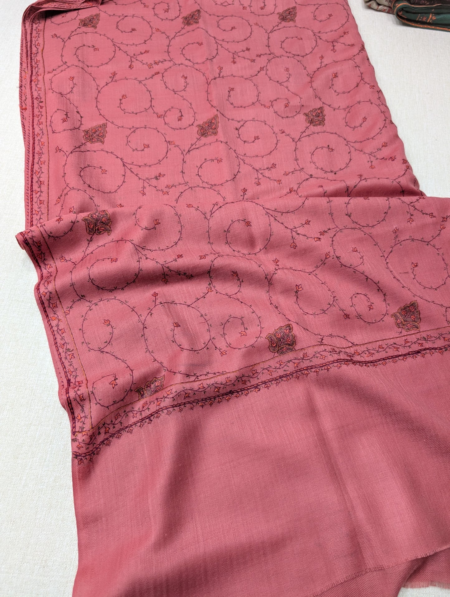 Pashmina Handmade Full Embroidered Souzni Shawl Beautiful New Design 2025 Collection Made in Kashmir