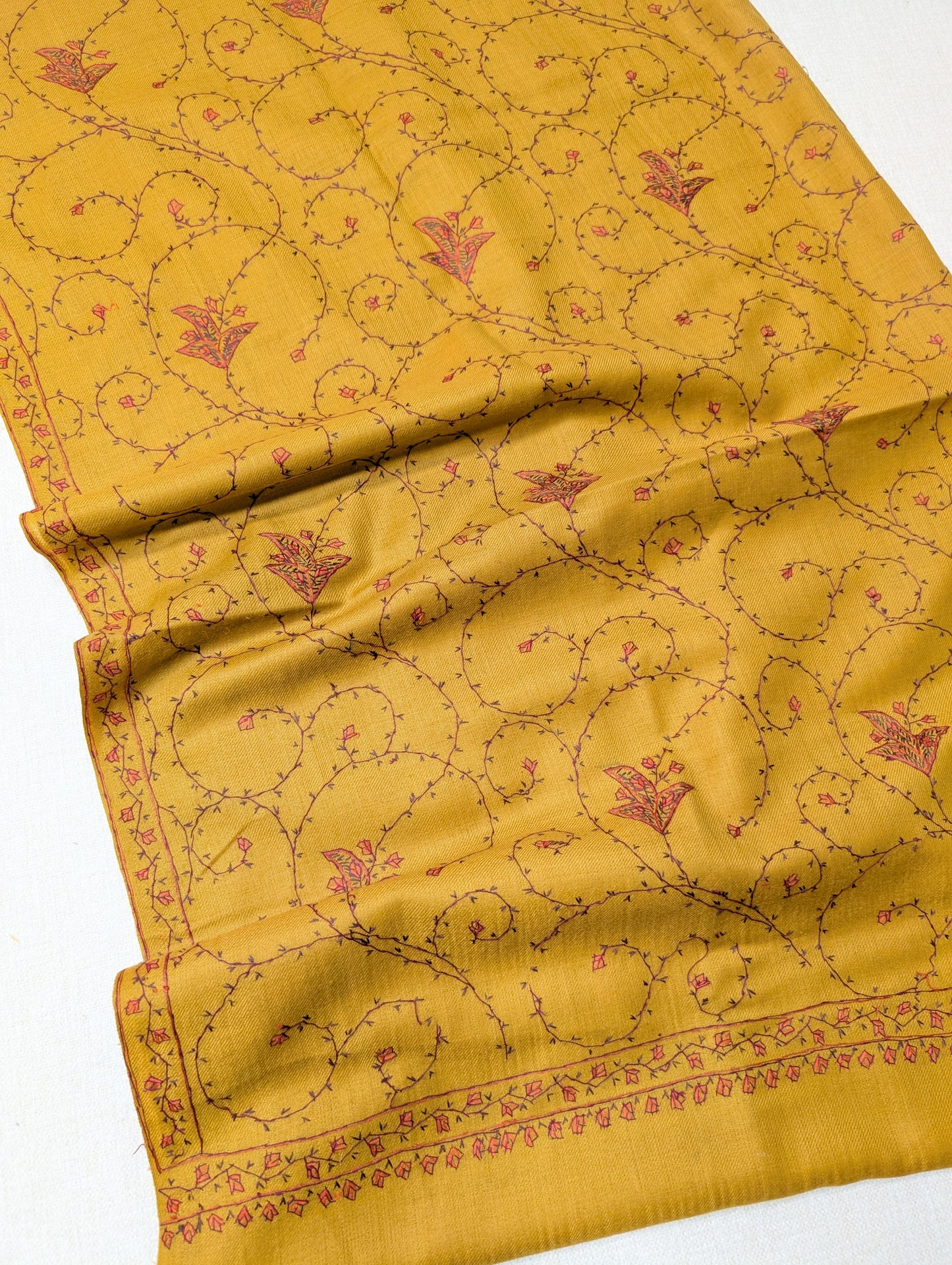 Pashmina Handmade Full Embroidered Souzni Shawl Beautiful New Design 2025 Collection Made in Kashmir