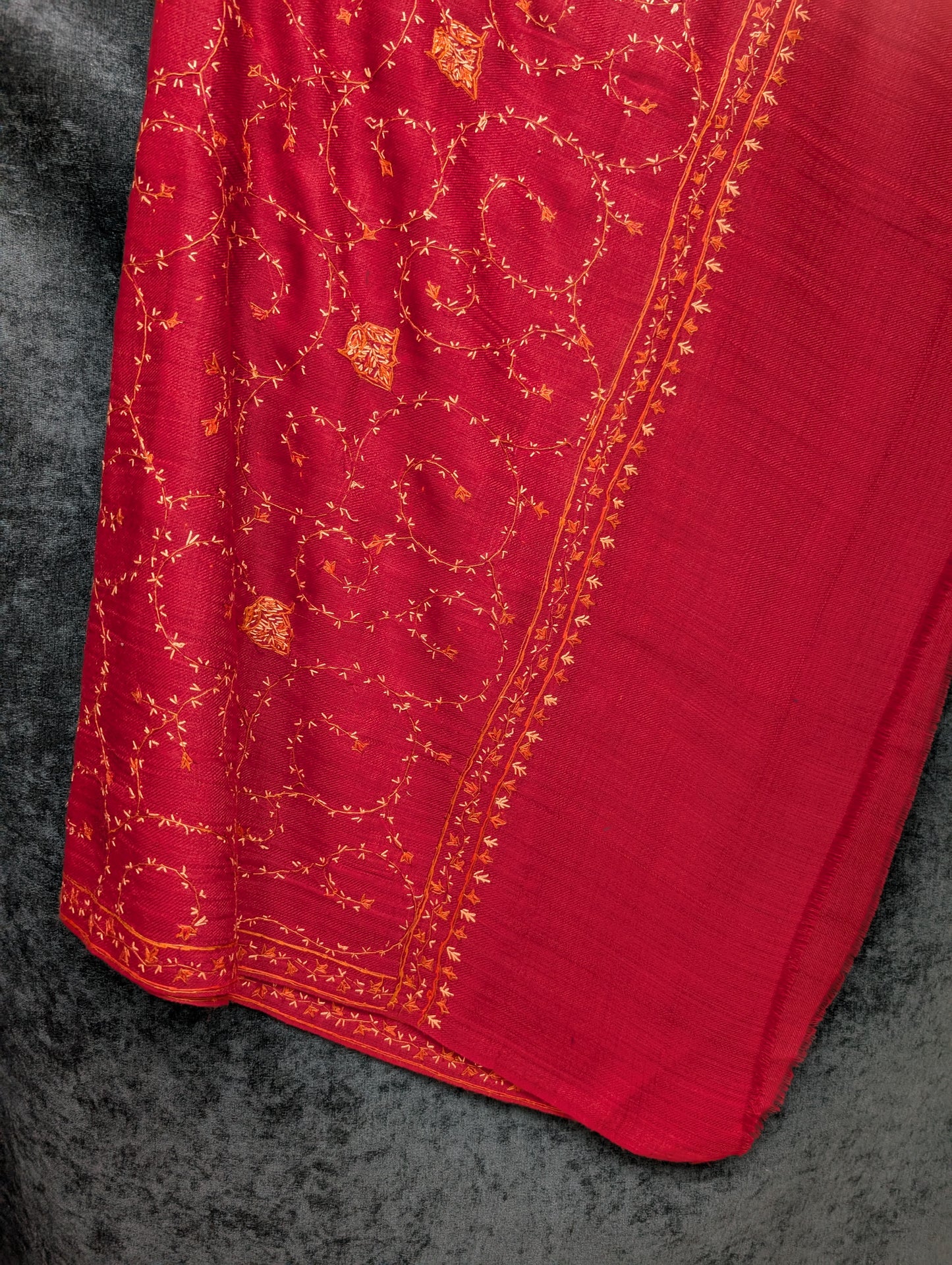 Pashmina Handmade Full Embroidered Souzni Shawl Beautiful New Design 2025 Collection Made in Kashmir