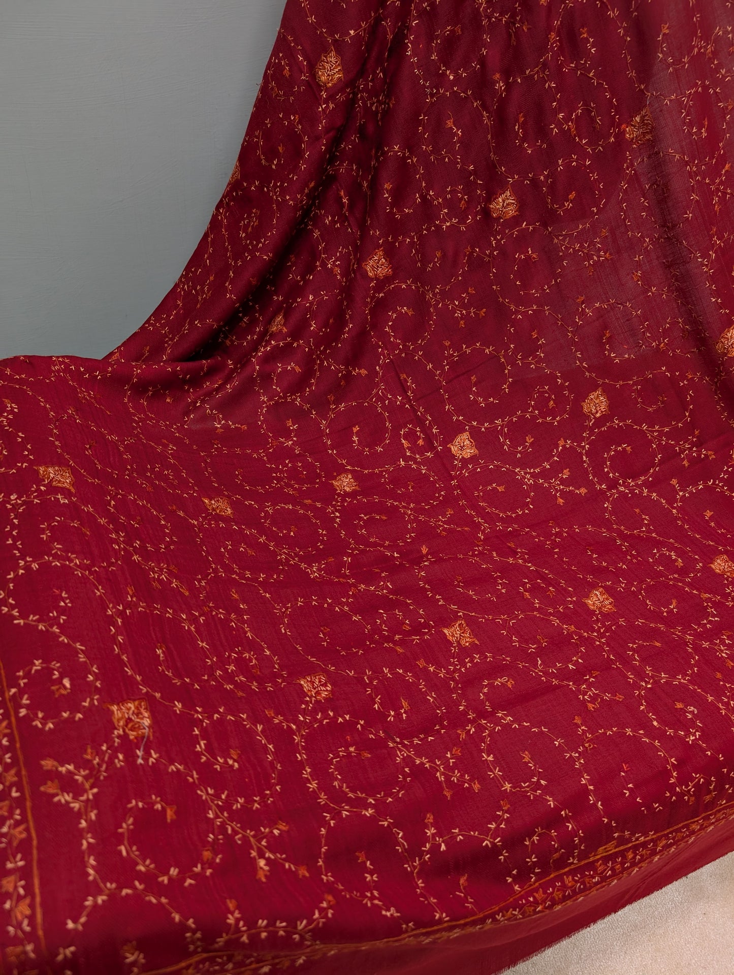 Pashmina Handmade Full Embroidered Souzni Shawl Beautiful New Design 2025 Collection Made in Kashmir