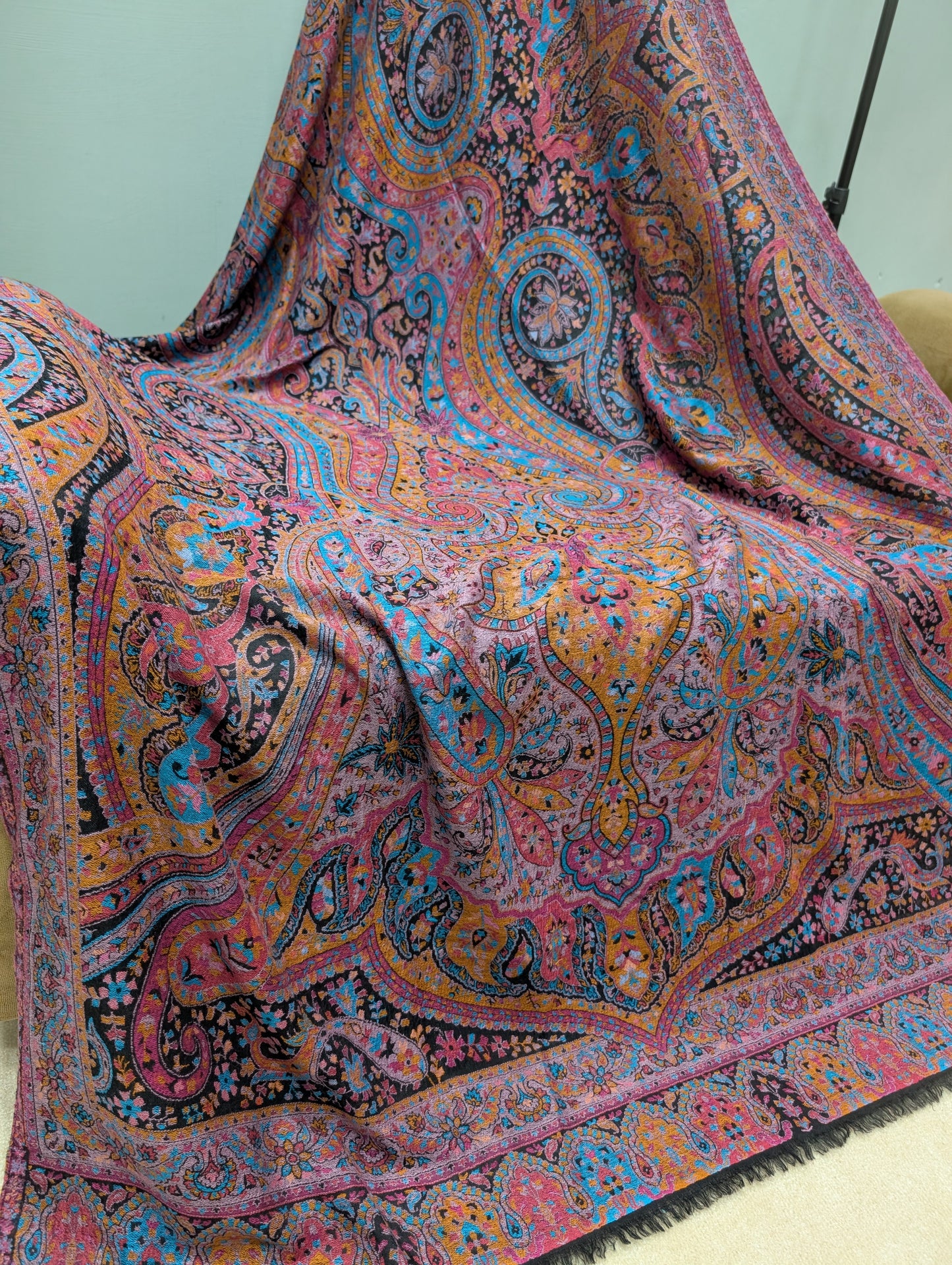 2 Piece Chiffon Aar Mukesh Suit Peach