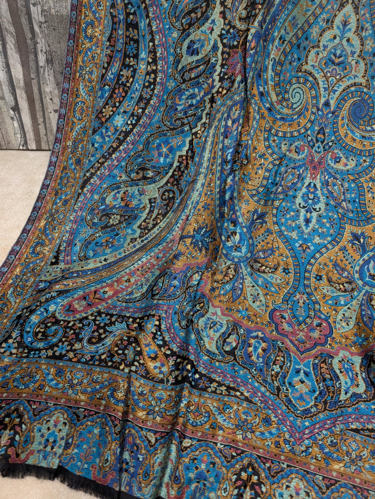 Kani Shawl Qalamkar Design Weaved Jamawar Toosh Shawl Made in Kashmir Full Size Shawl Perfect Gift