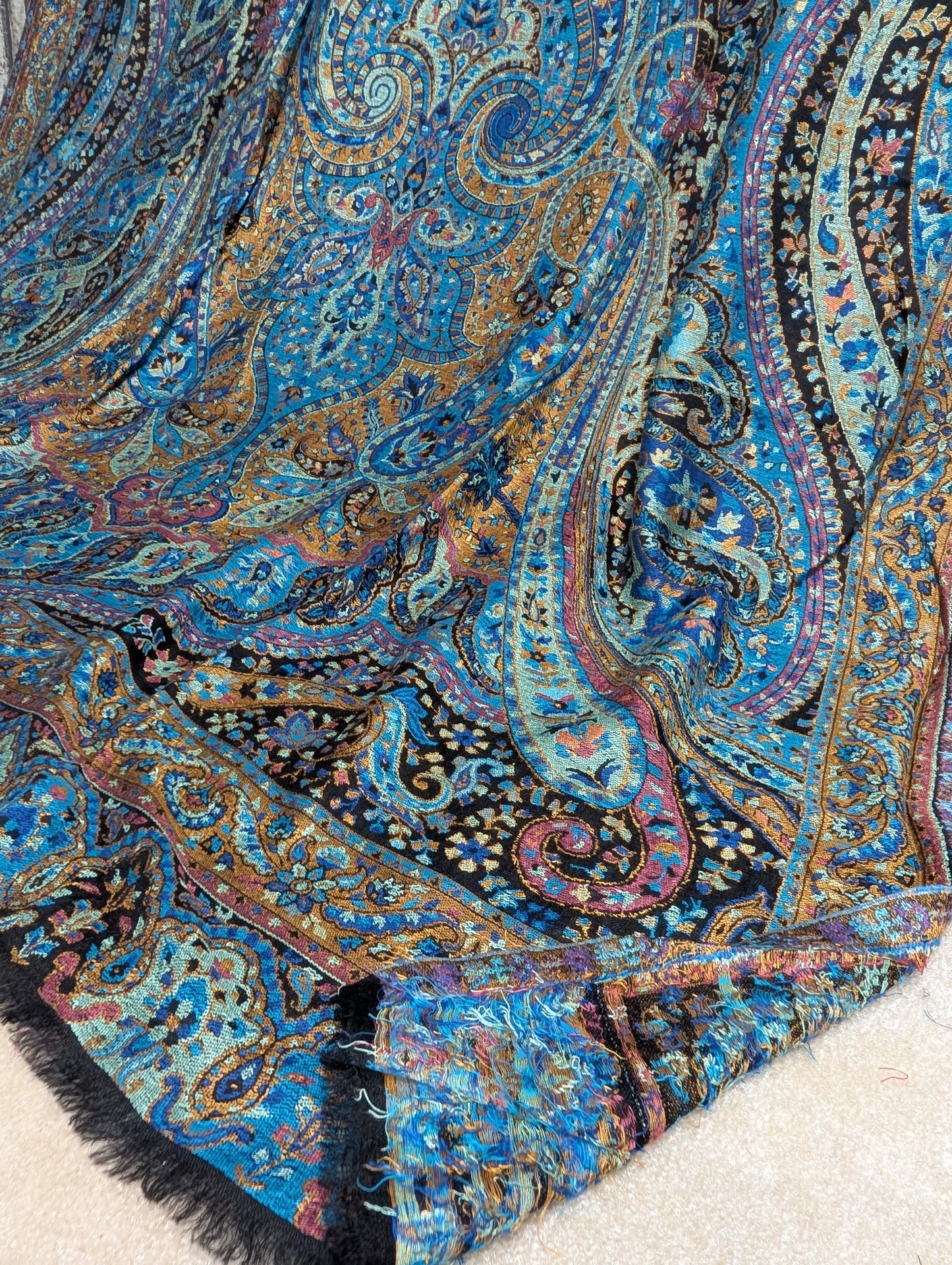 Kani Shawl Qalamkar Design Weaved Jamawar Toosh Shawl Made in Kashmir Full Size Shawl Perfect Gift