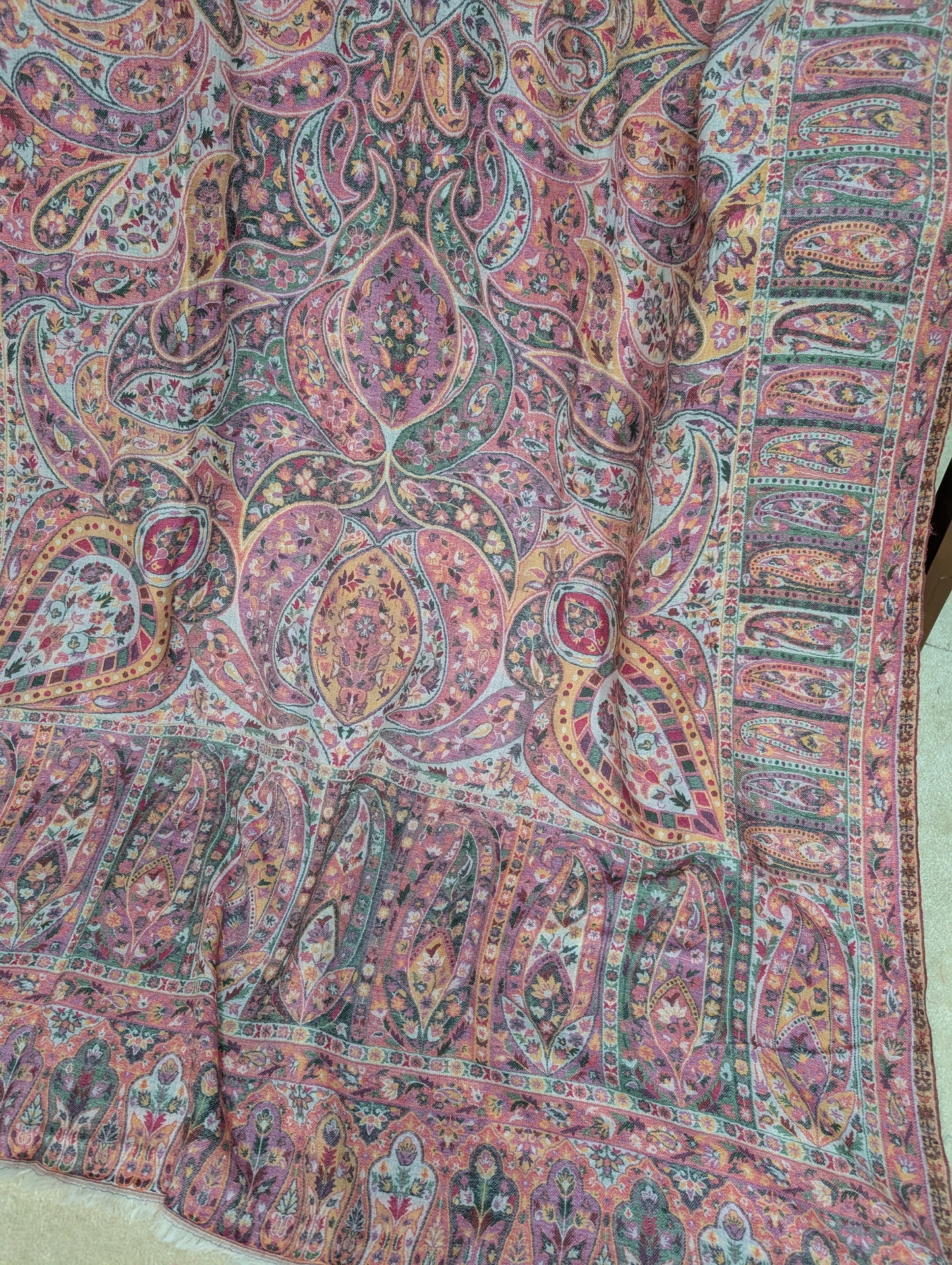 Kani Shawl Qalamkar Design Weaved Jamawar Toosh Shawl Made in Kashmir Full Size Shawl Perfect Gift