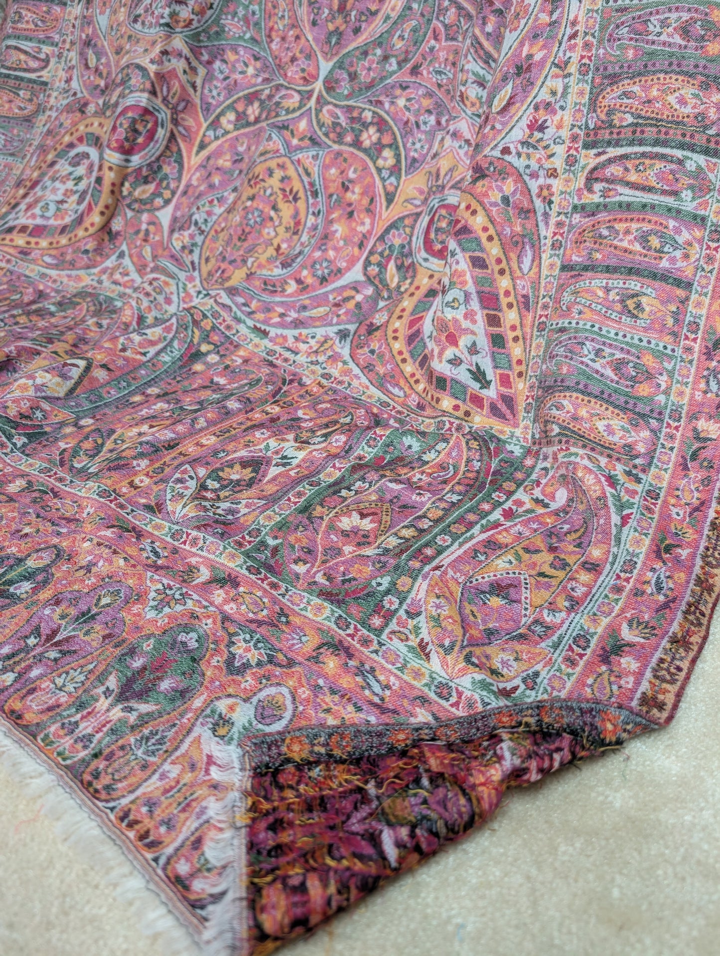 Kani Shawl Qalamkar Design Weaved Jamawar Toosh Shawl Made in Kashmir Full Size Shawl Perfect Gift