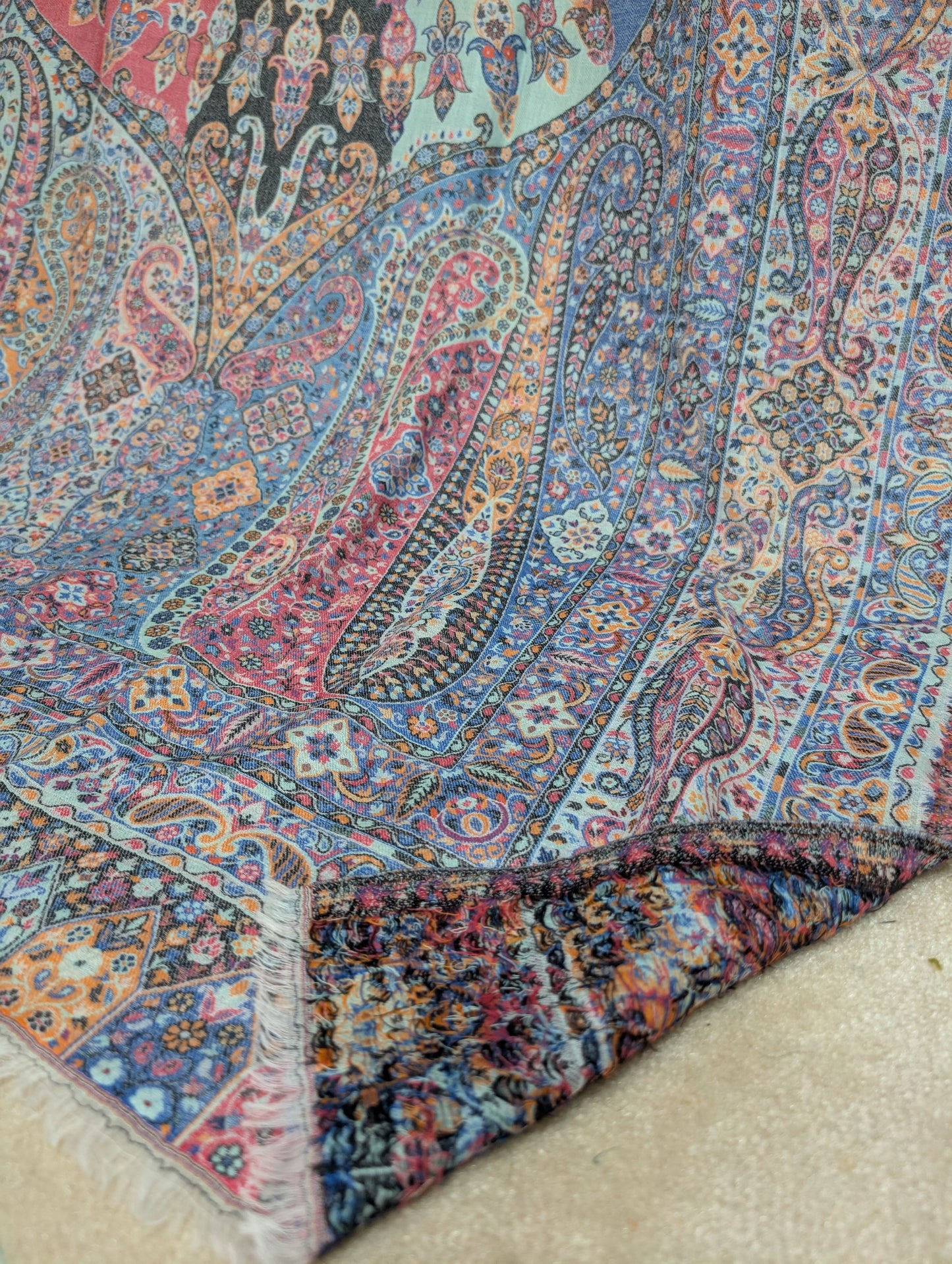 Kani Shawl Qalamkar Design Weaved Jamawar Toosh Shawl Made in Kashmir Full Size Shawl Perfect Gift