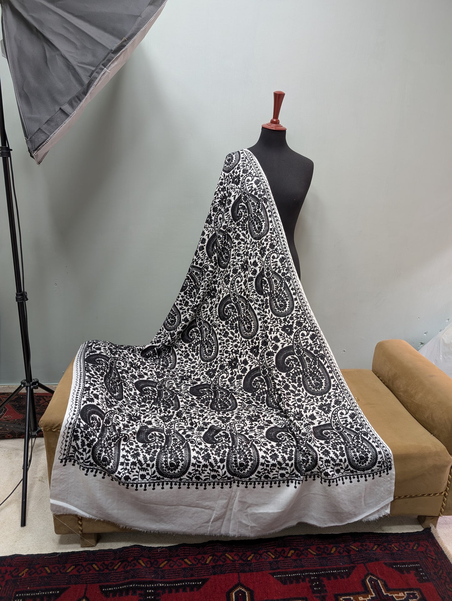 2 Piece Chiffon Embroidered Suit