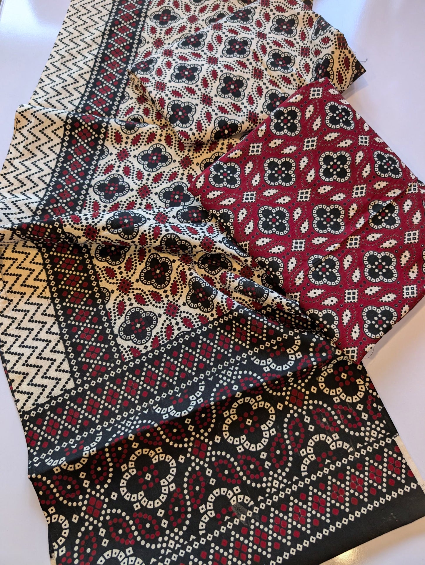 Ajrak Cotton 3 Piece Unstitched Suit 25% OFF