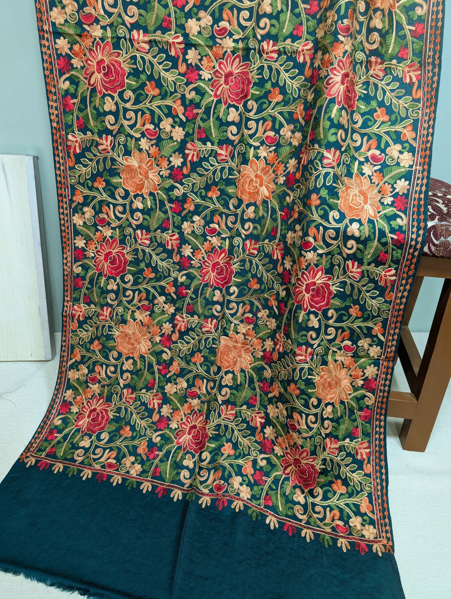 Pashmina Stole Full Embroidery Kashmiri Work in Sale Price perfect Gift | Zinc