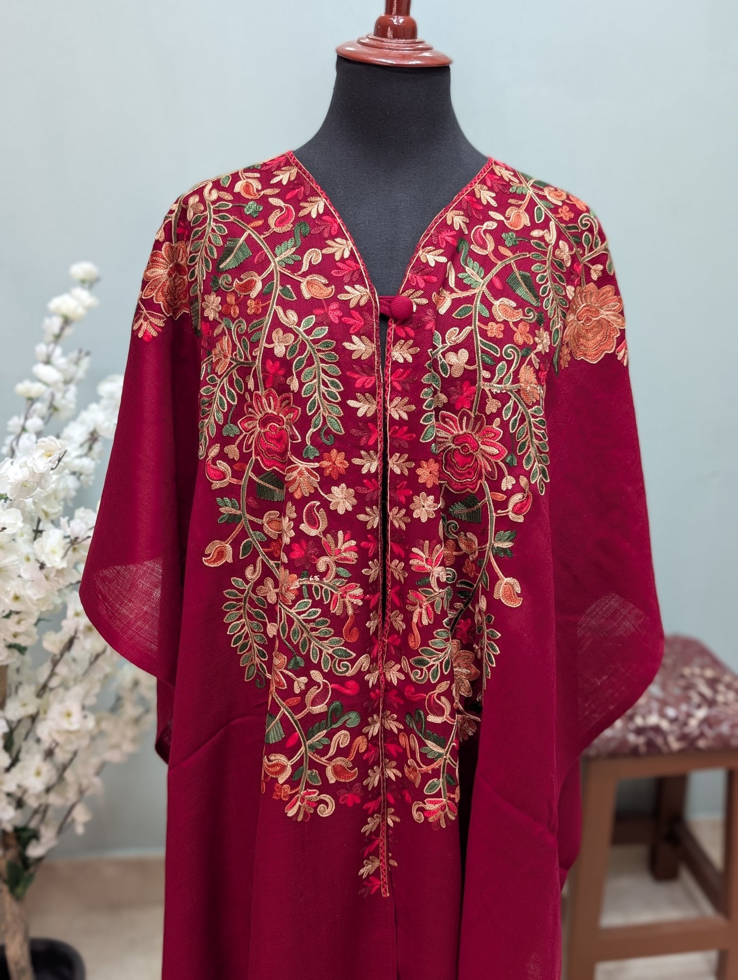 2 Piece Chiffon Embroidered Suit
