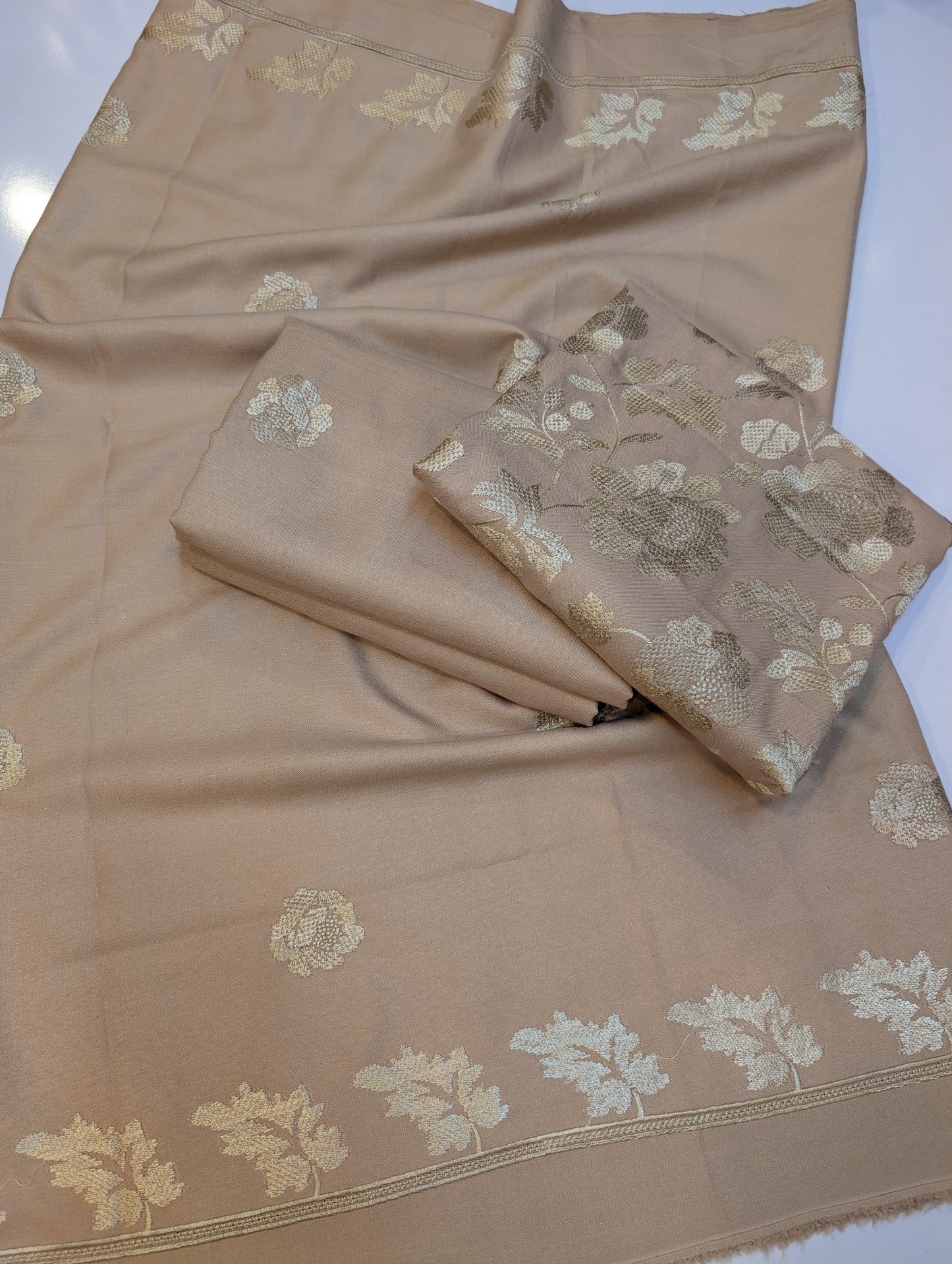 Marina 3 Piece Embroidered Suit Skin Embroidery Marina Shawl | Light Skin