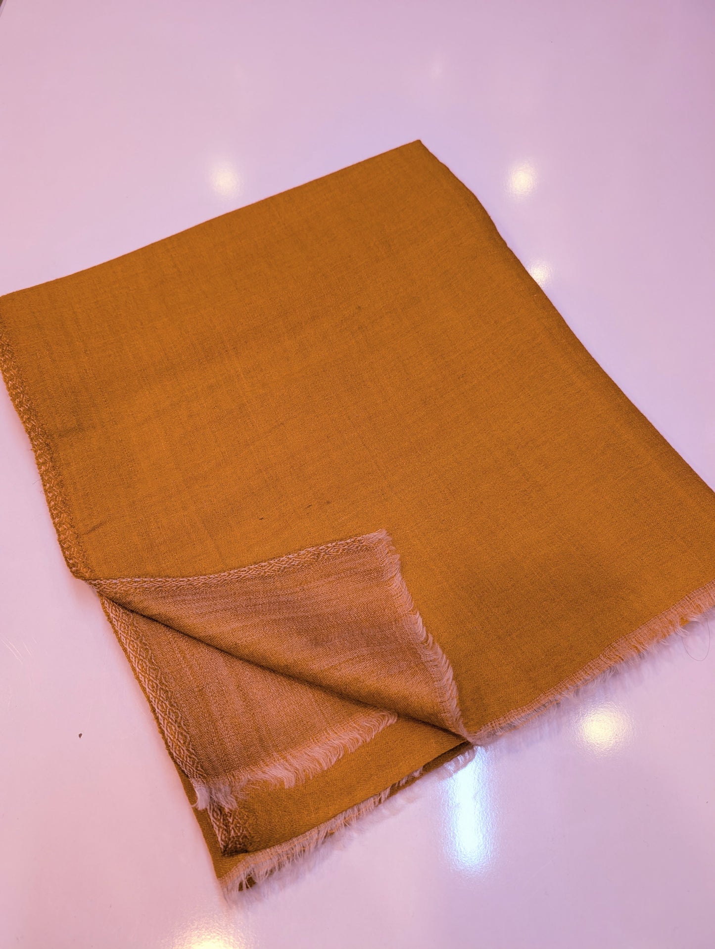 Moonlight Plain Toosh Shawl Made in Kashmir | Orange