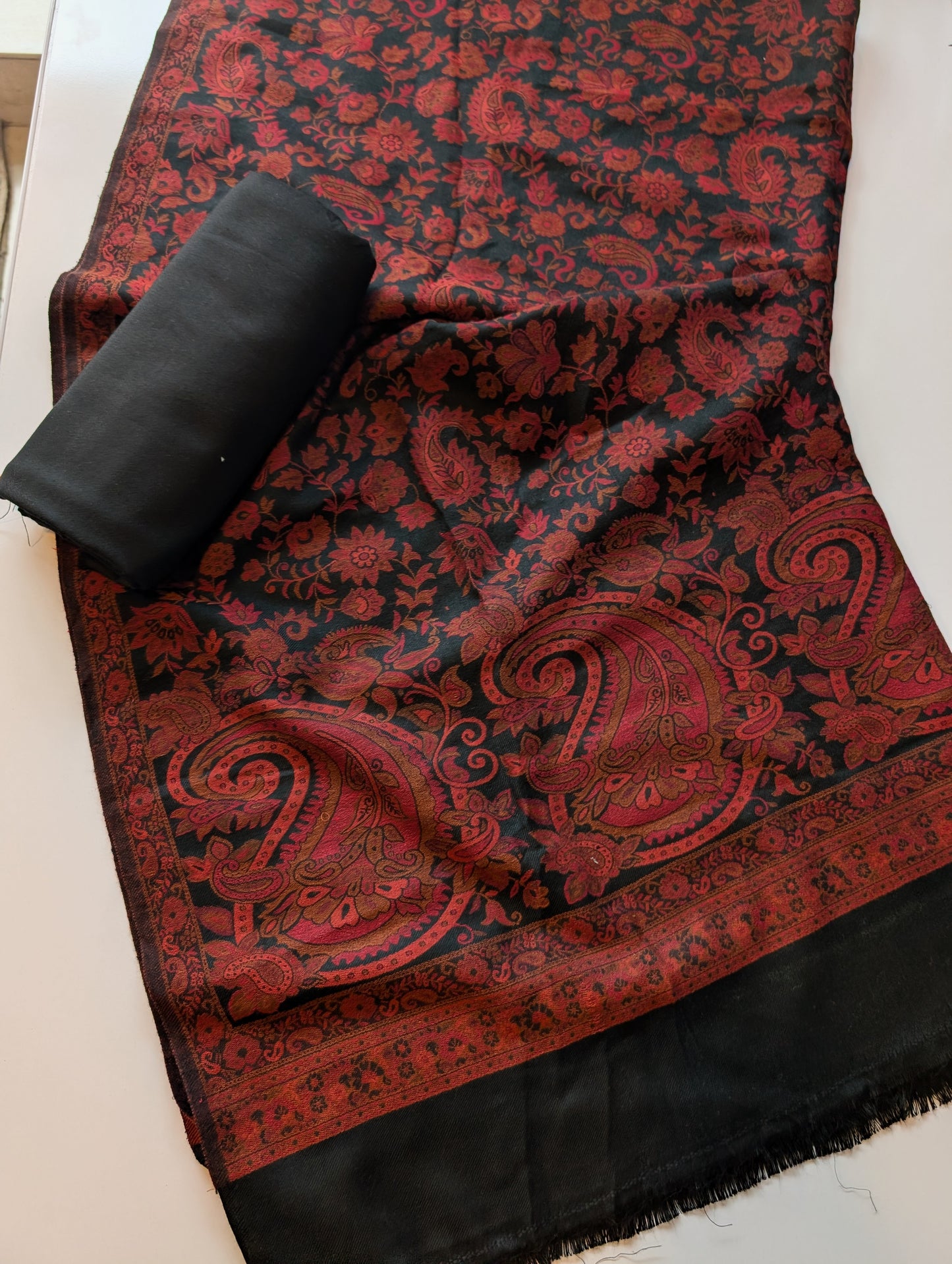 Kani Shawl With Plain Marina Suit | Black