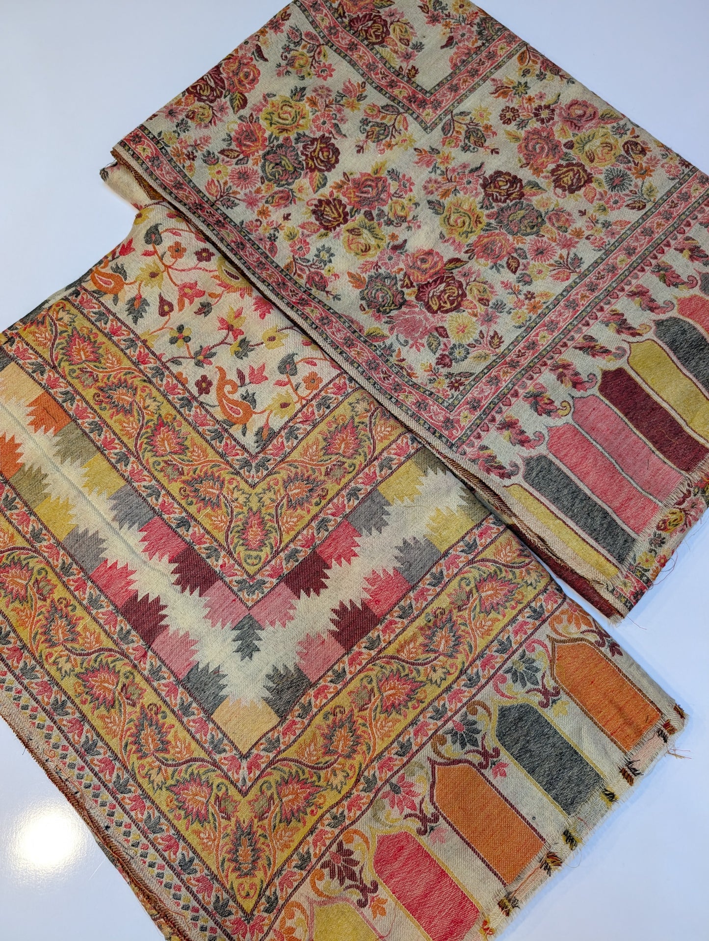 Pashmina Wool Kani Shawl in Full Size Multi Color