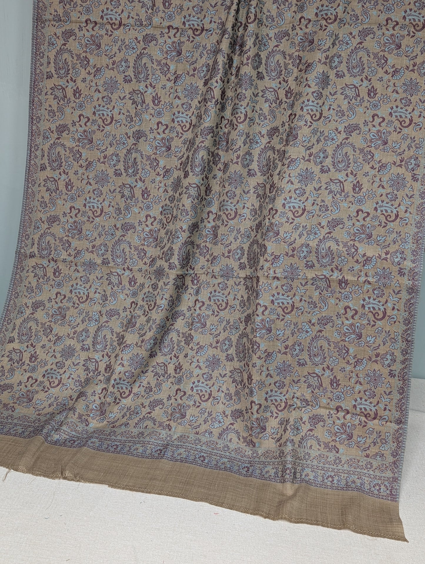 Pashmina Wool Kani Shawl in Full Size Multi Color