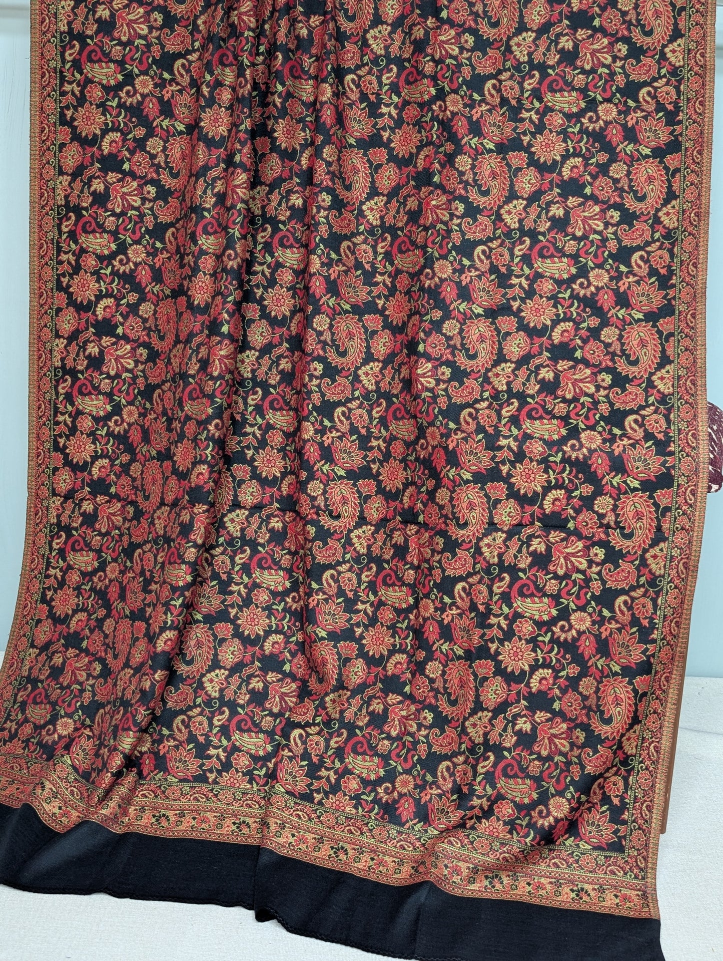 Pashmina Wool Kani Shawl in Full Size Multi Color