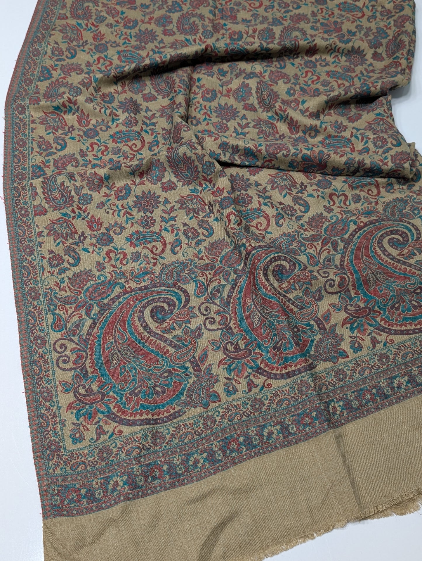 Pashmina Wool Kani Shawl in Full Size Multi Color