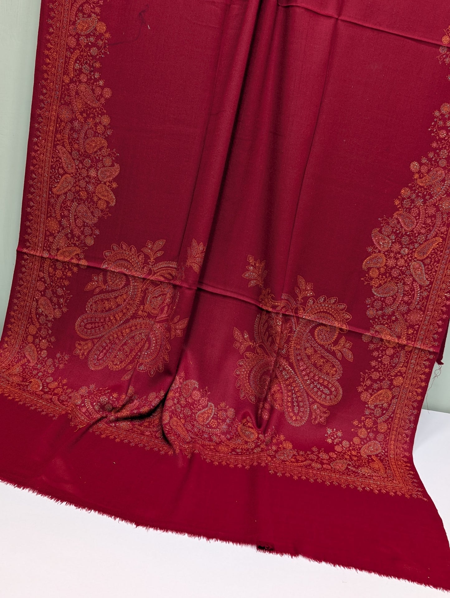 Pashmina Shawl | Hand Embroidery Beautiful Shawl in Sale | Maroon