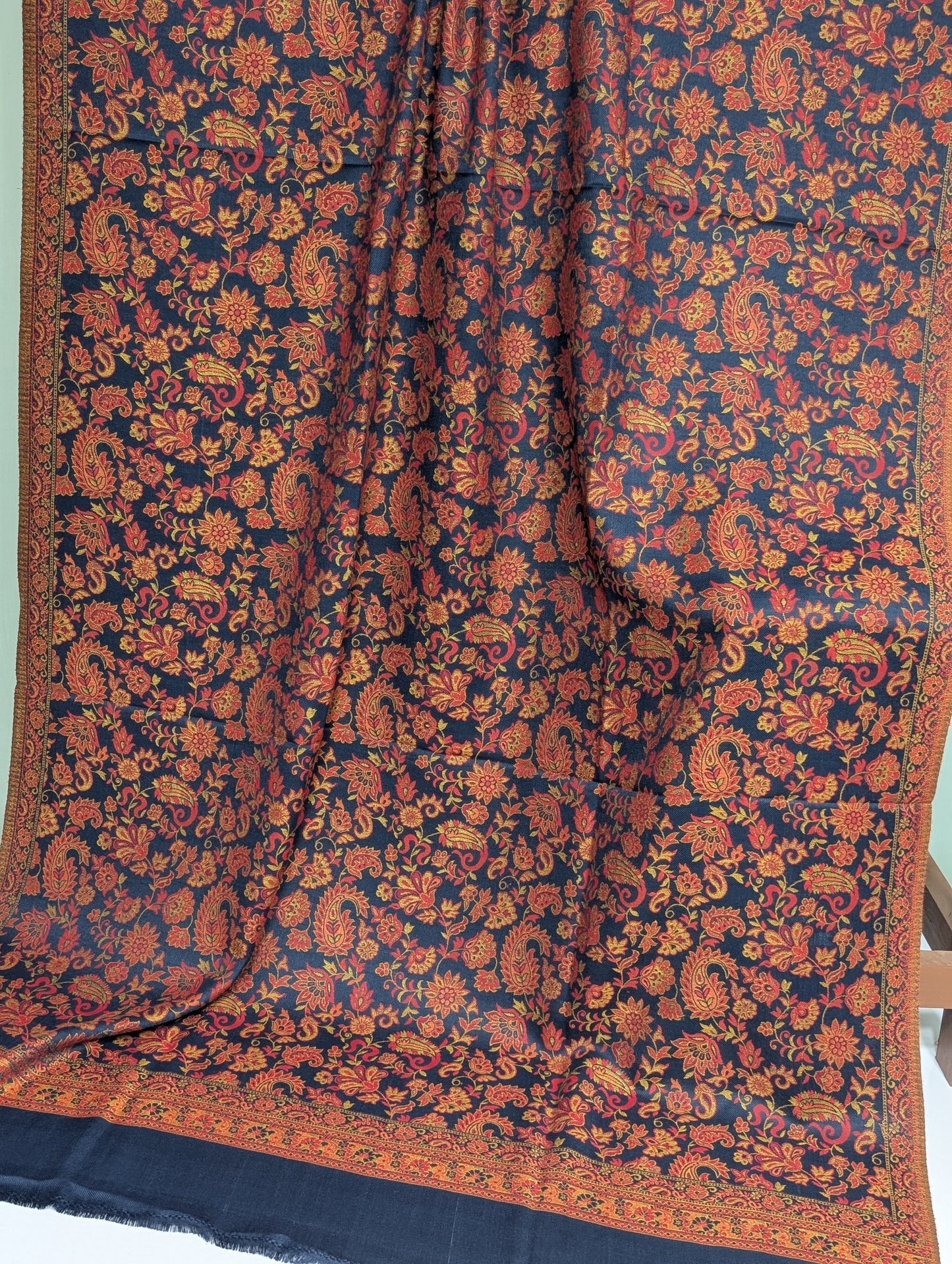Pashmina Wool Kani Shawl in Full Size Multi Color