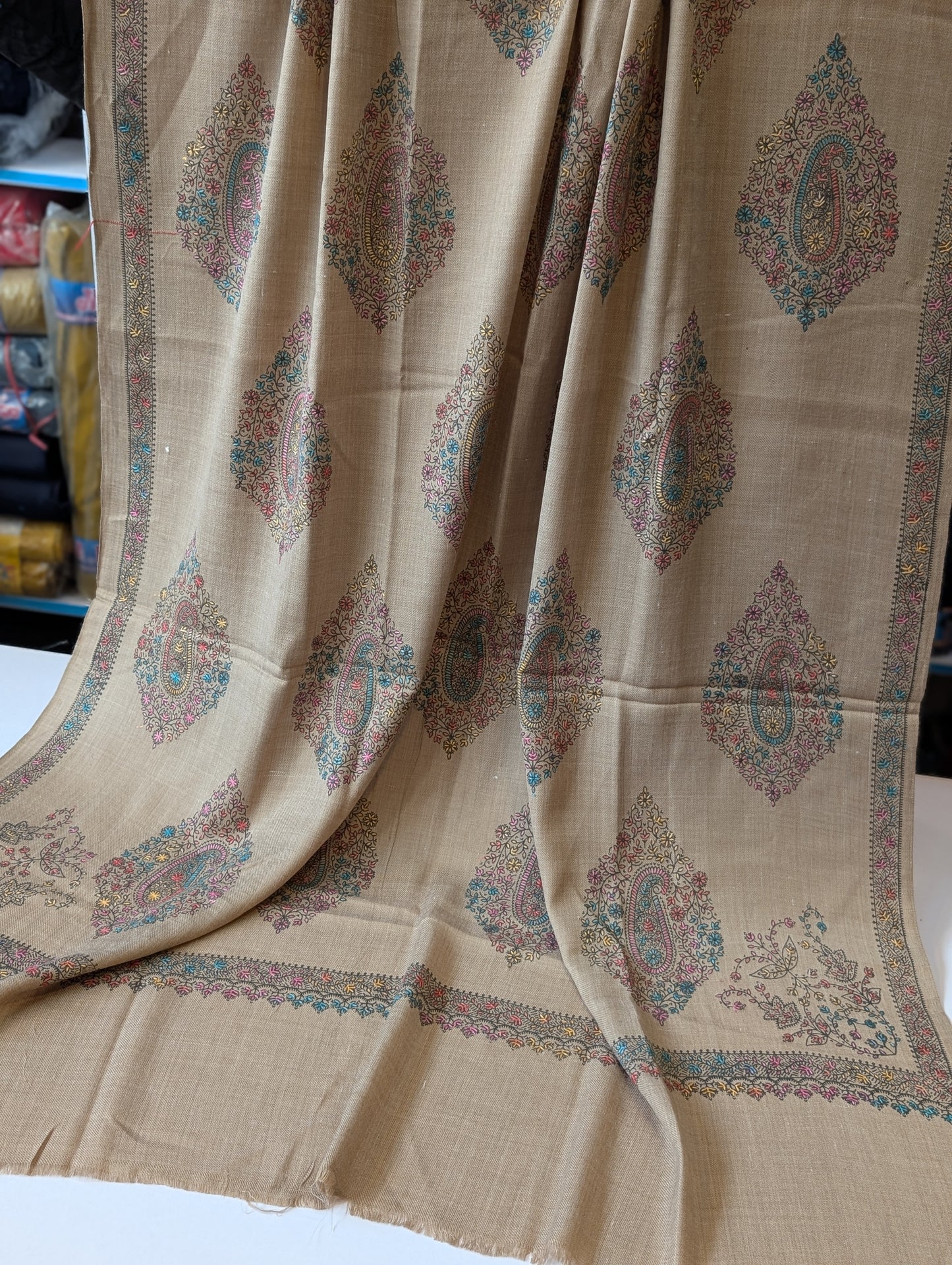 2 Piece Chiffon Embroidered Suit