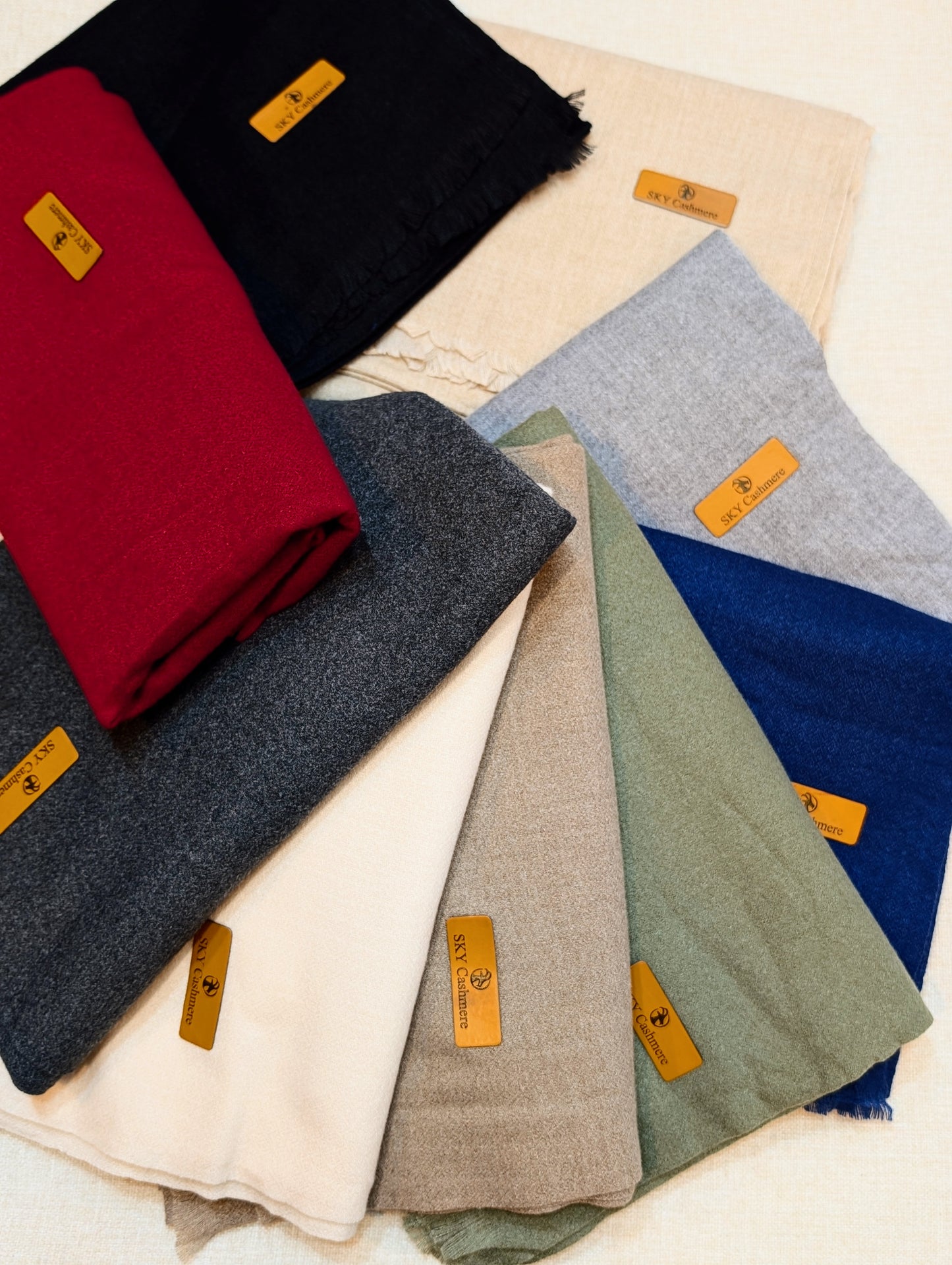 Plain Stole Sky Cashmere Soft Like Toosh Stole in Large Size | Dark Grey