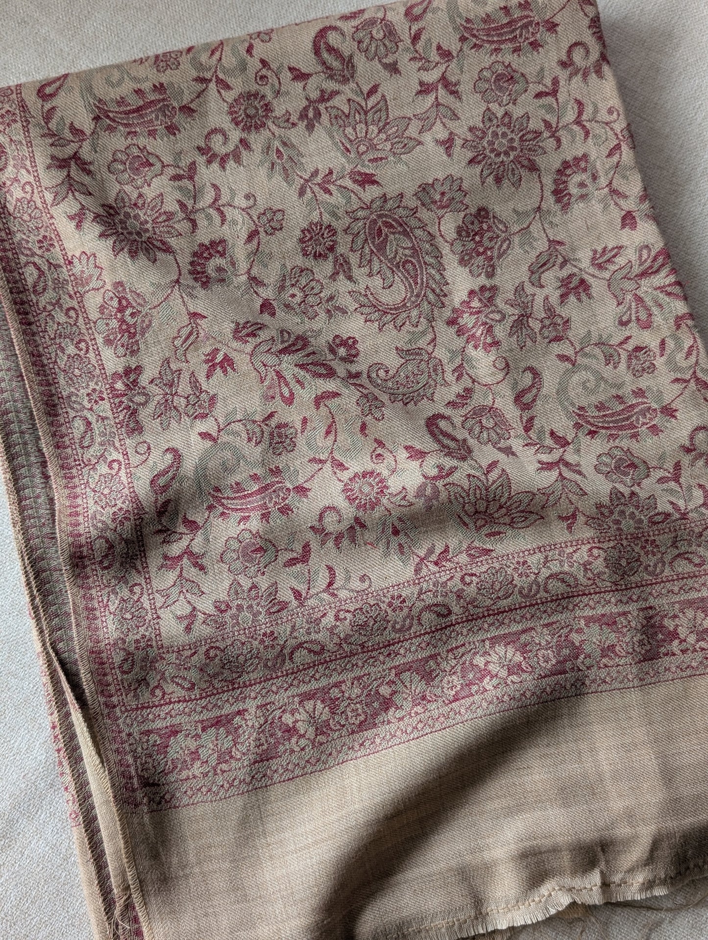 Pashmina Wool Kani Shawl in Full Size Multi Color