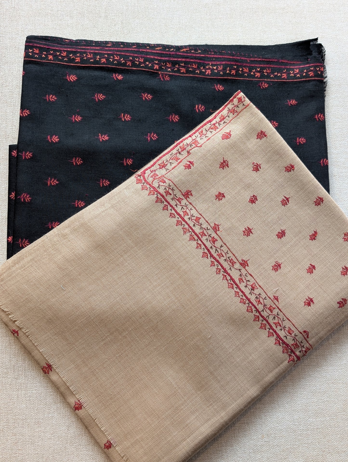 2 Piece Chiffon Aar Mukesh Suit Peach