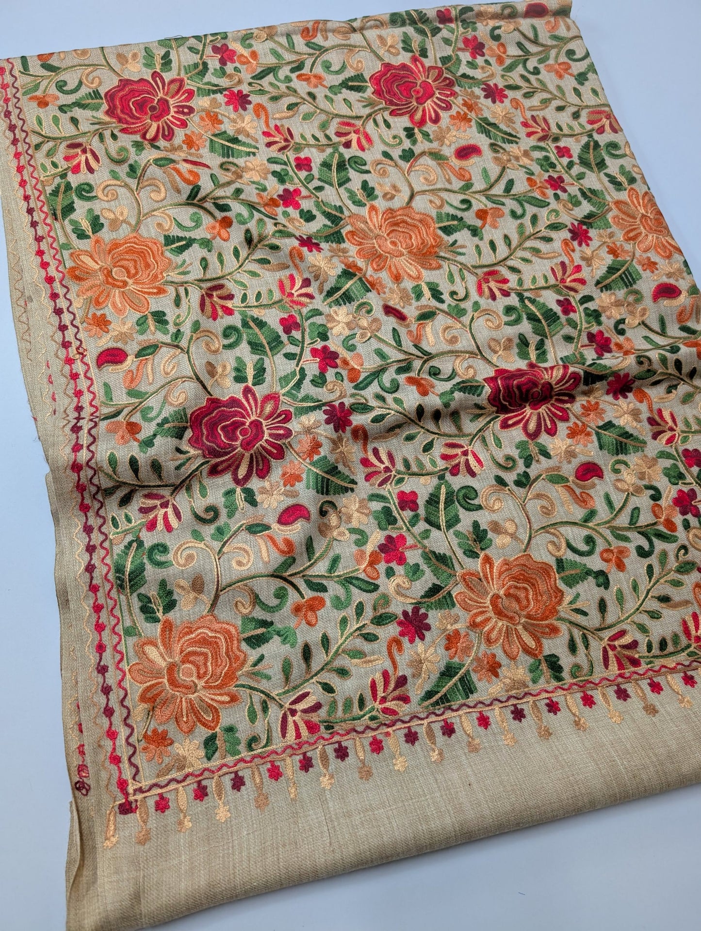 Pashmina Shawl Full Size | Kashmiri Embroidery | Skin