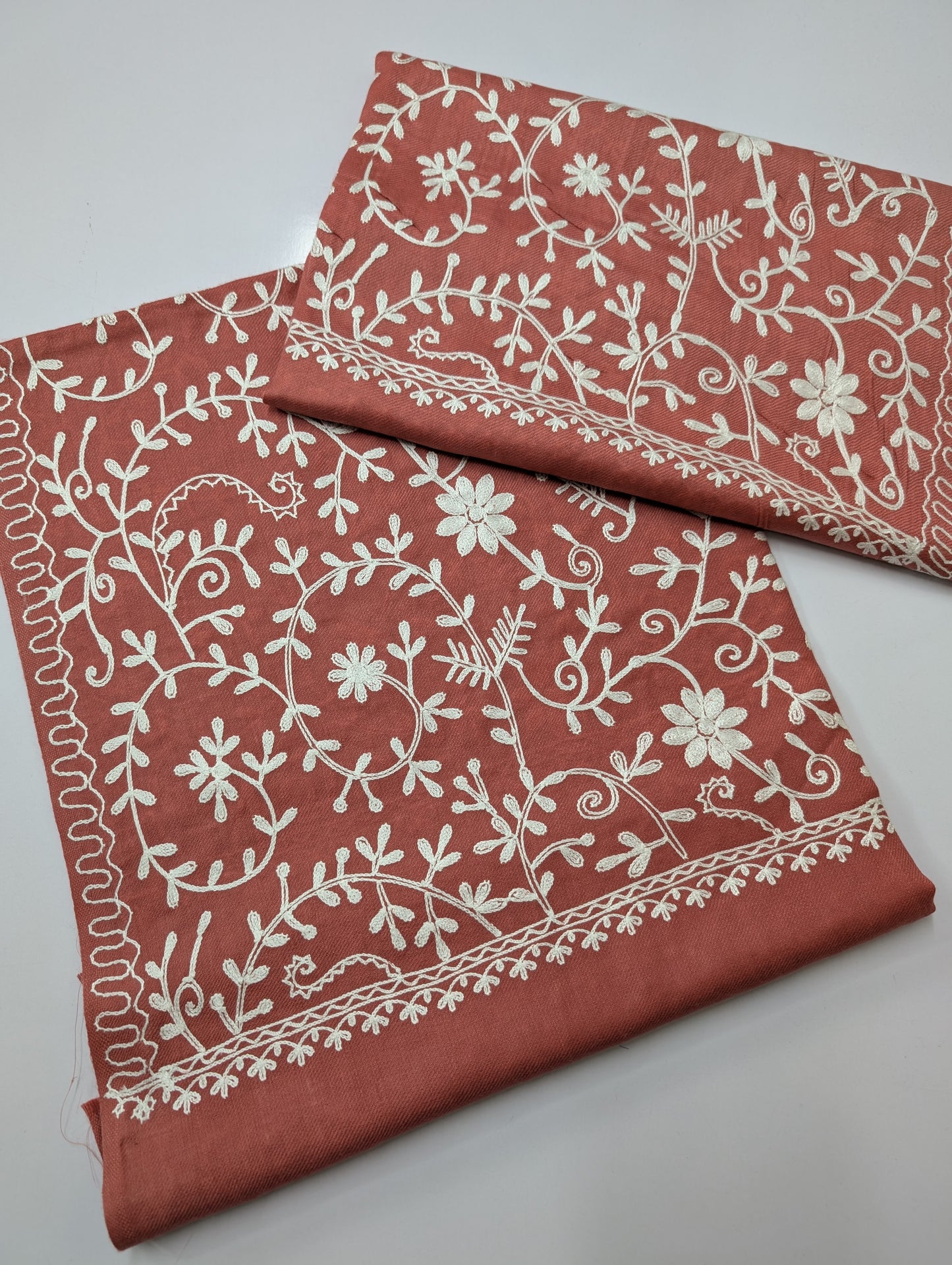 Pashmina Stole Full Embroidery Kashmiri Work in Sale Price perfect Gift 80x28 inches