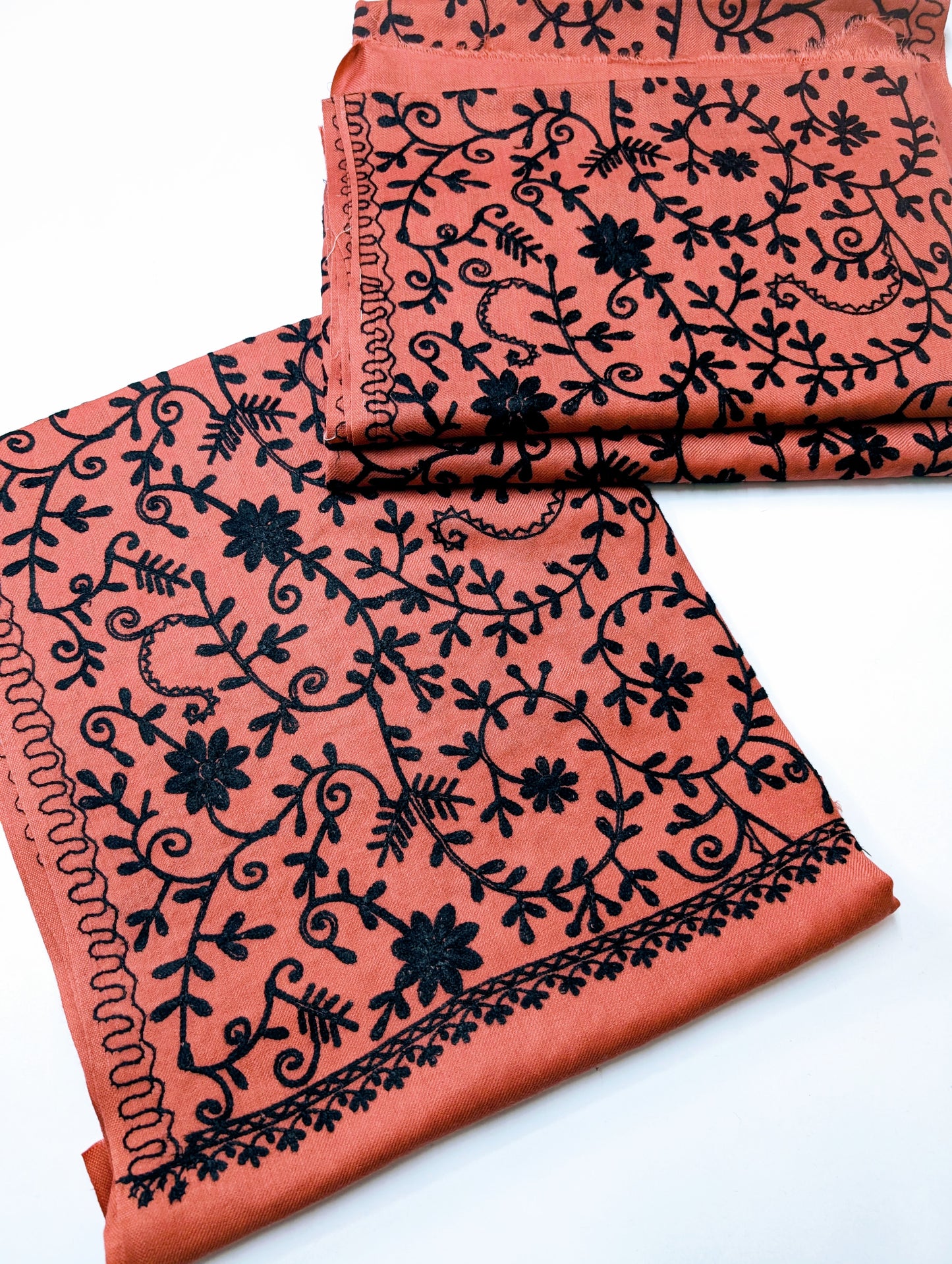 Pashmina Stole Full Embroidery Kashmiri Work in Sale Price perfect Gift 80x28 inches