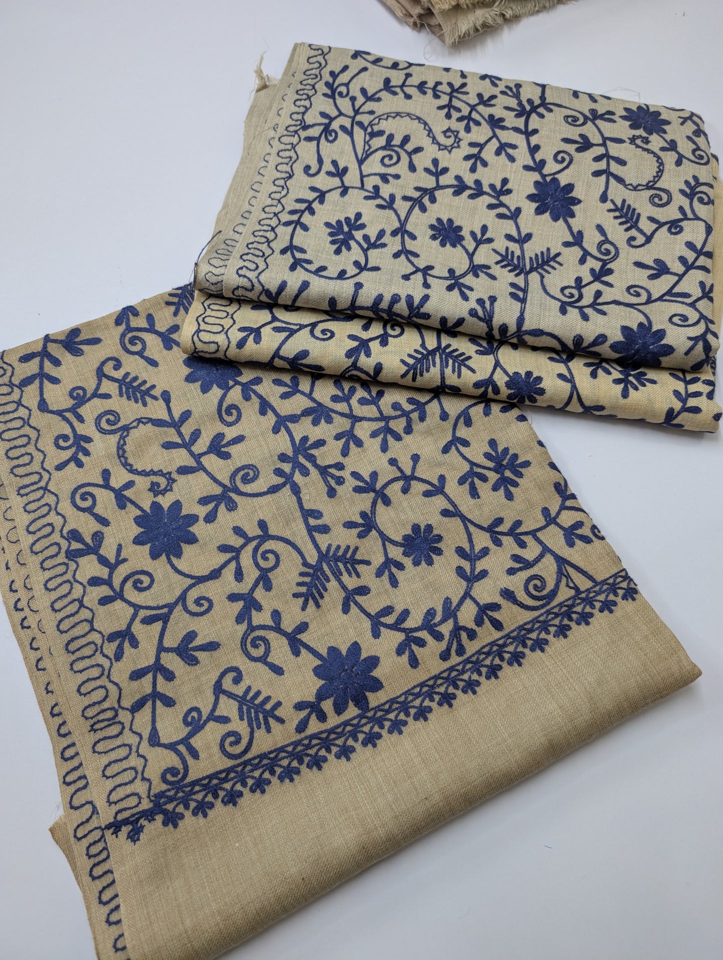 Pashmina Stole Full Embroidery Kashmiri Work in Sale Price perfect Gift 80x28 inches