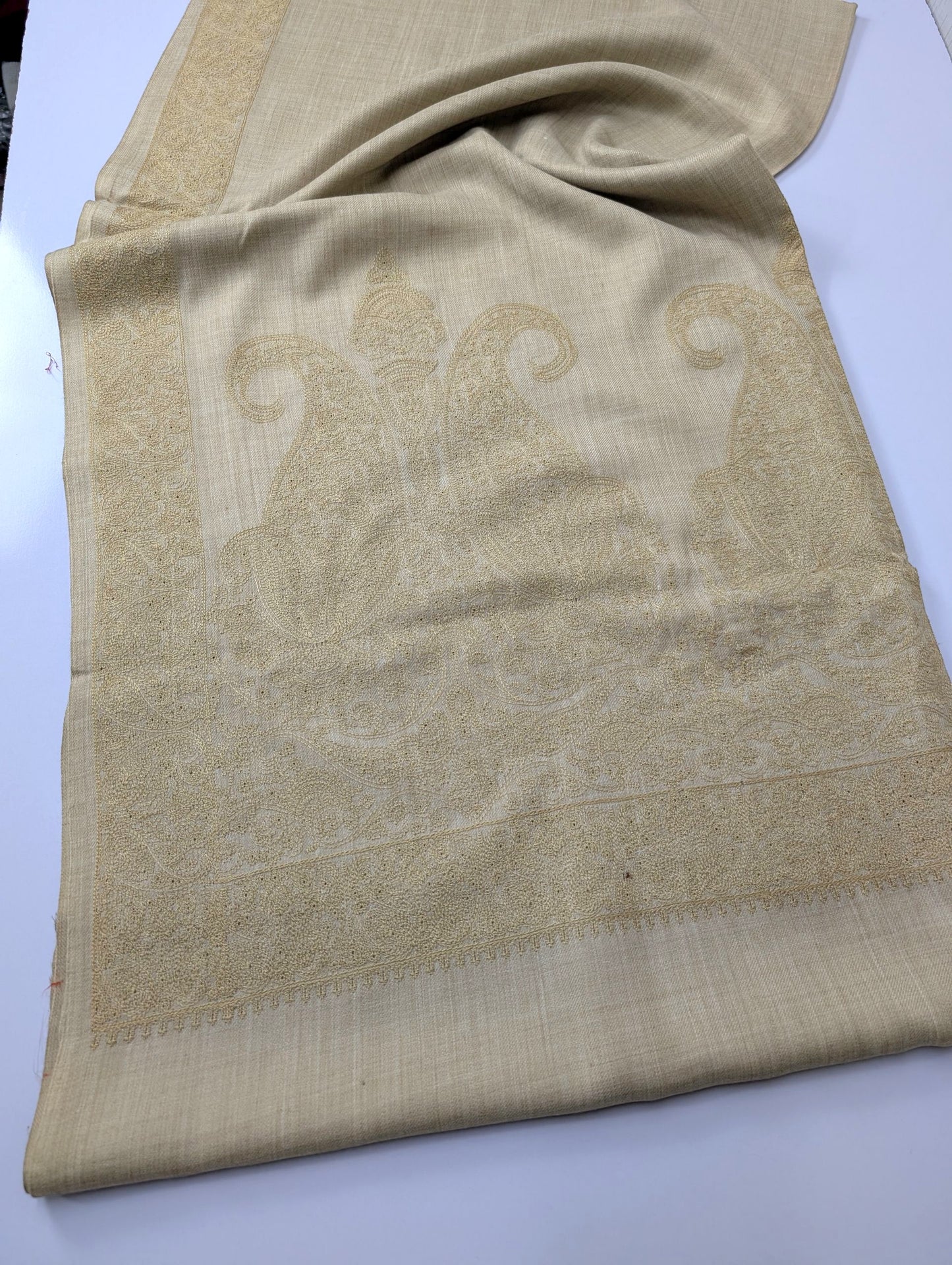 Pashmina Shawl | Papermache Border and Palla Embroidery 2025 Design