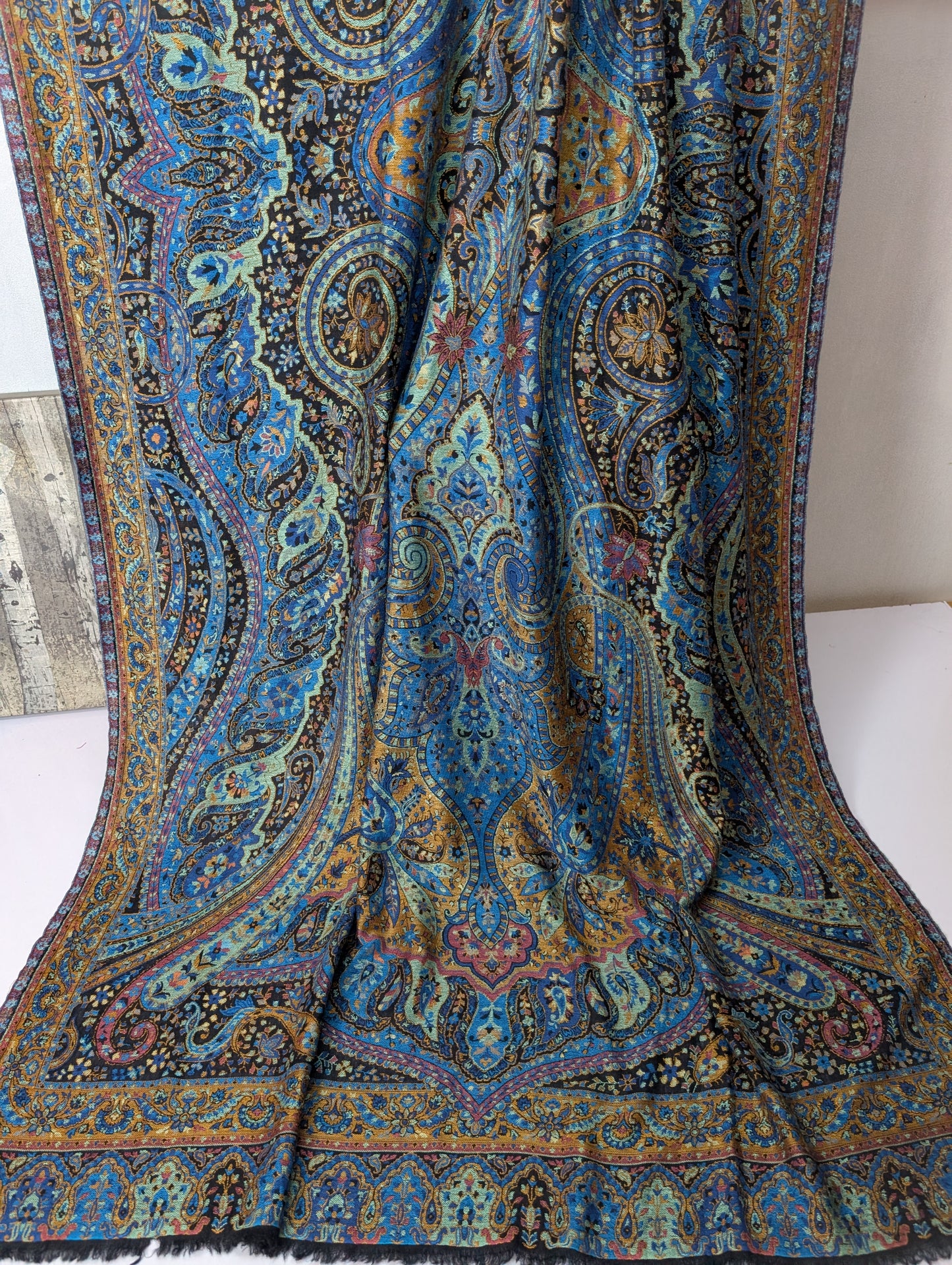 Kani Shawl Qalamkar Design Weaved Jamawar Toosh Shawl Made in Kashmir Full Size Shawl Perfect Gift