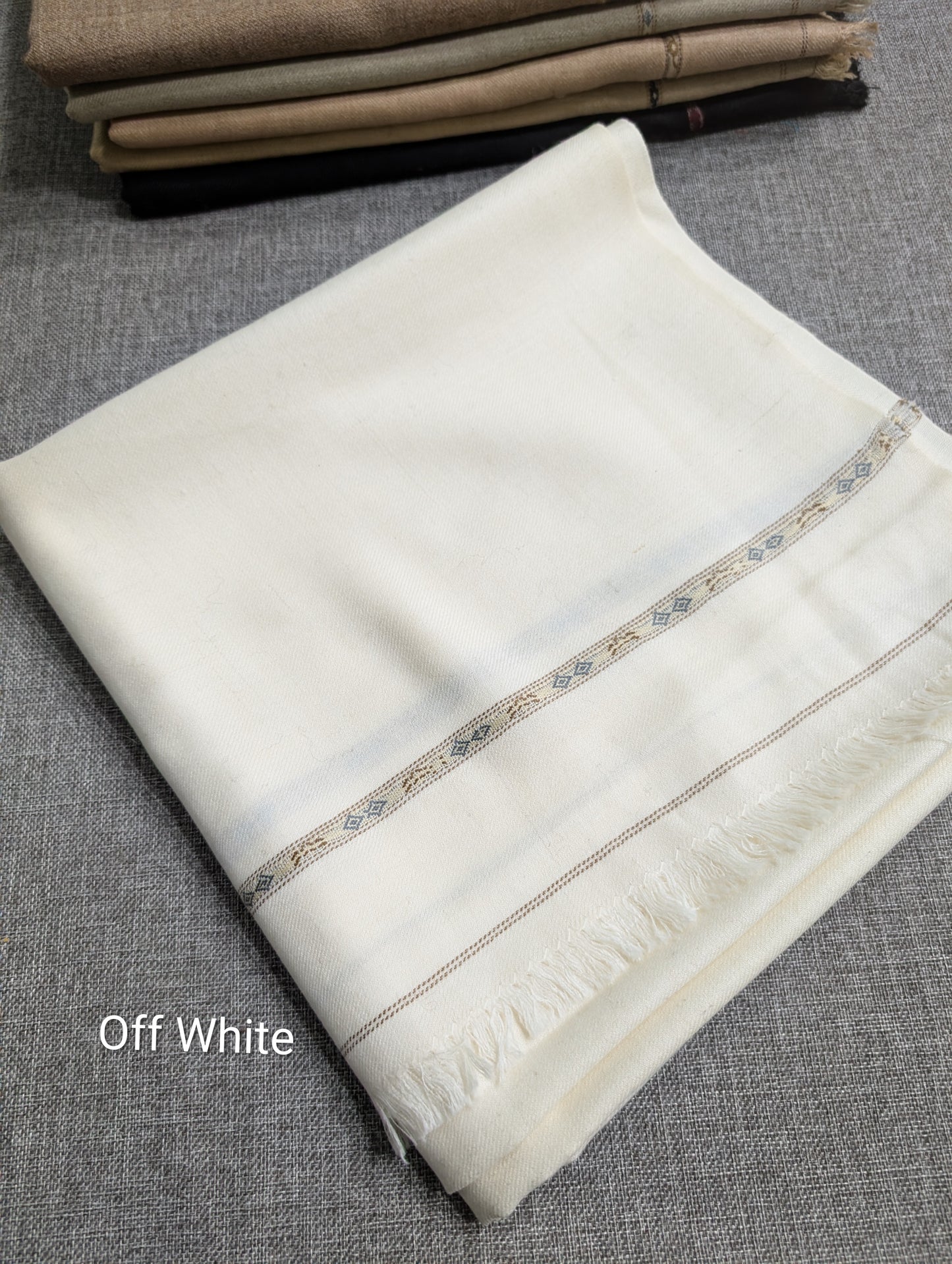 Gents Shawl | Pure, Fine and Soft Thick Wool Islampur Swat Khaddi Made Shawl Perfect Gift | Off White