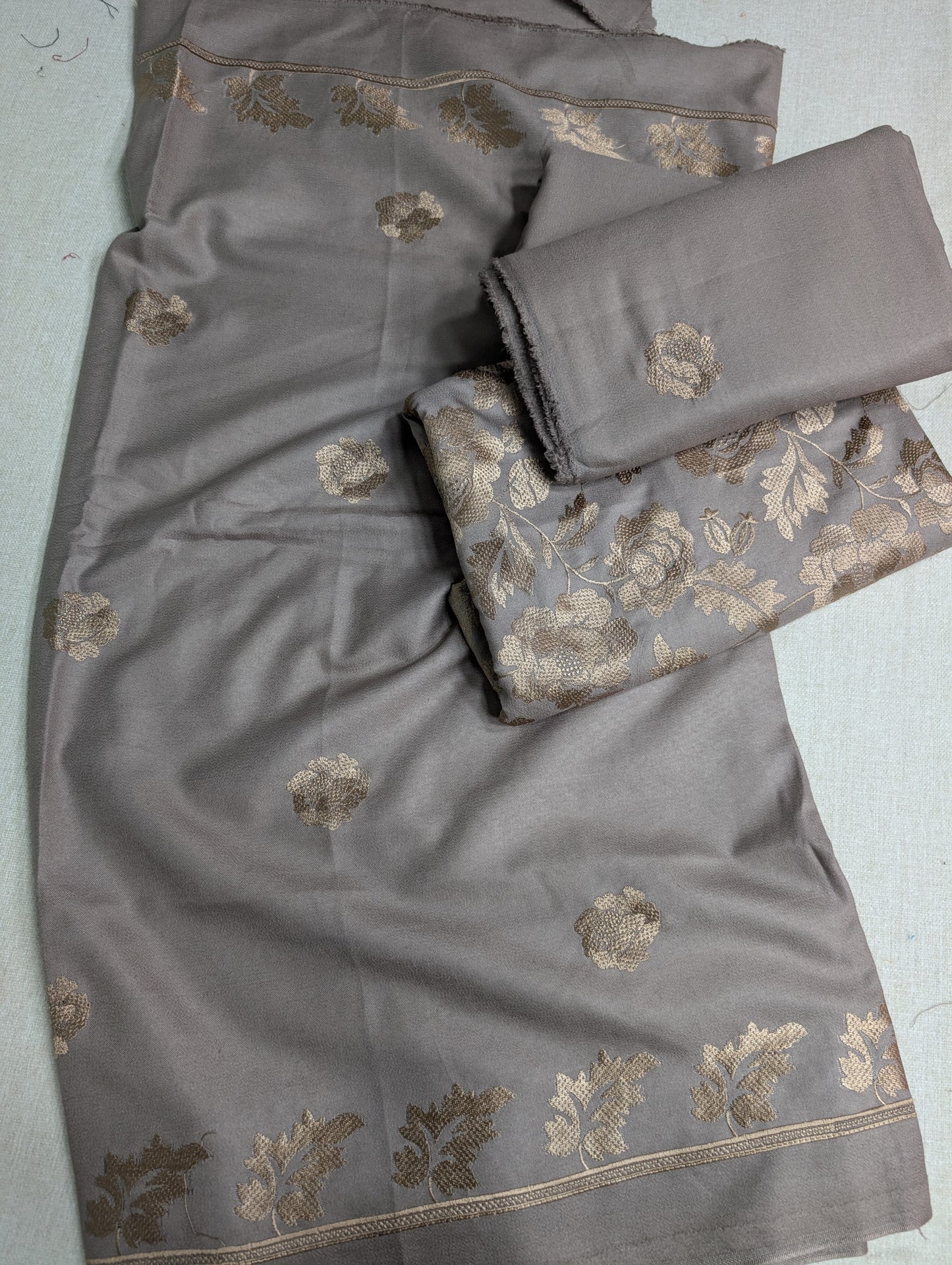 Marina 3 Piece Embroidered Suit Same on Same Embroidery Marina Shawls | Skin