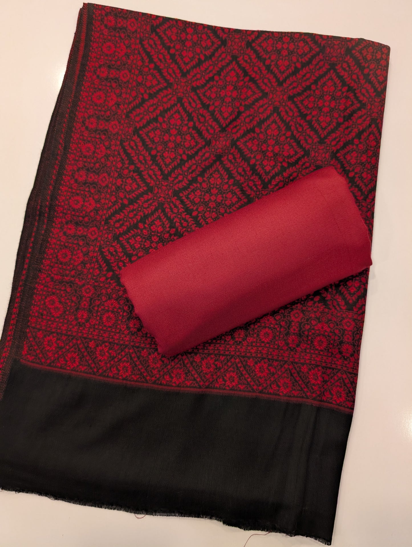 Pashmina 3 Piece Suit | Kani Pashmina Shawl With Marina Suit