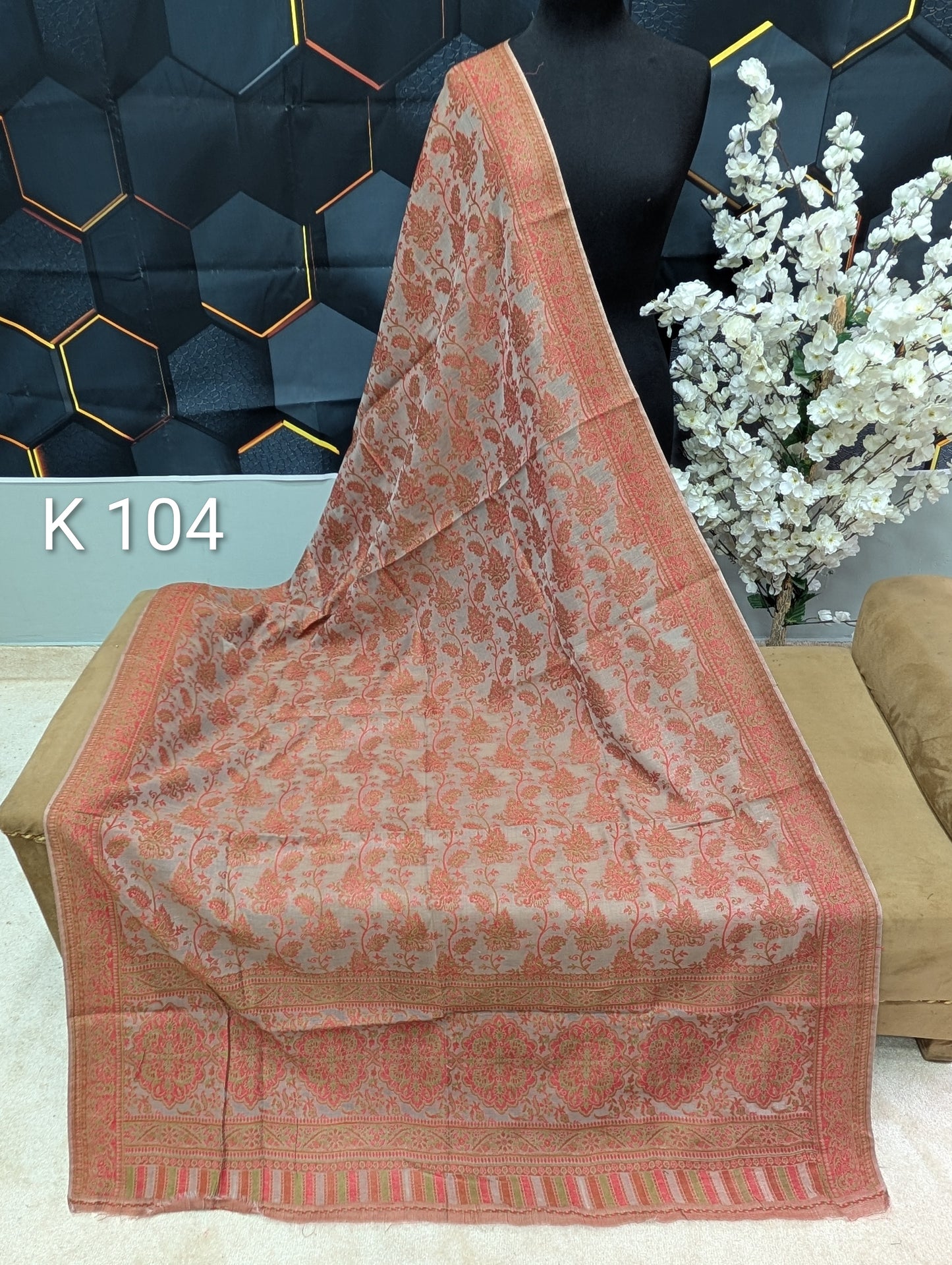 Lawn Full kani Shawl | Self Kani Shawl Full Size Pure Lawn | K104