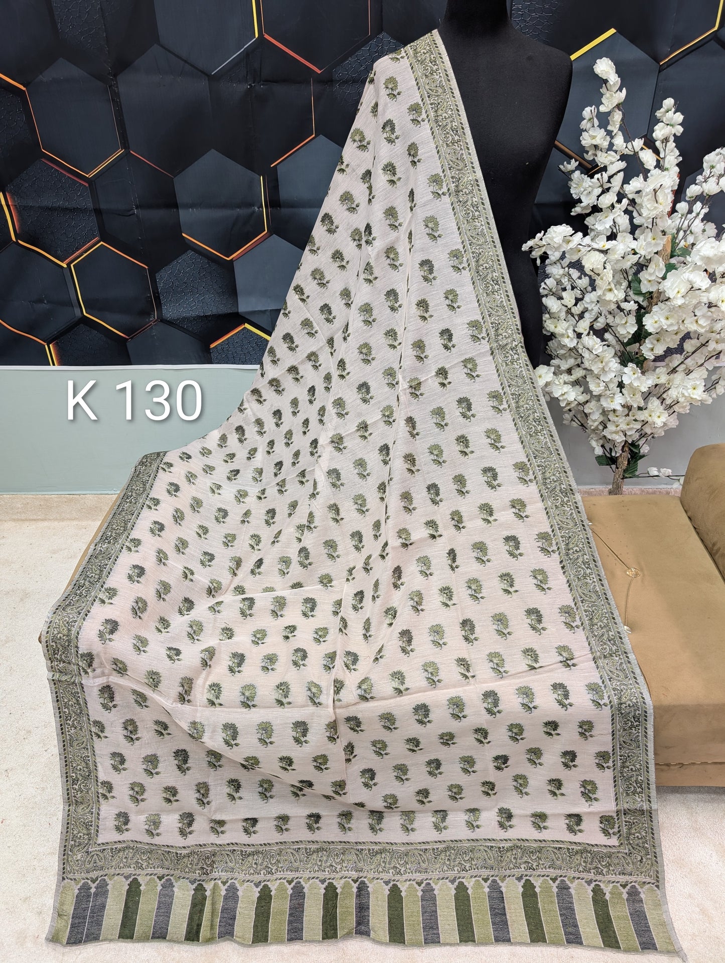 Lawn Full kani Shawl | Self Kani Shawl Full Size Pure Lawn | K130