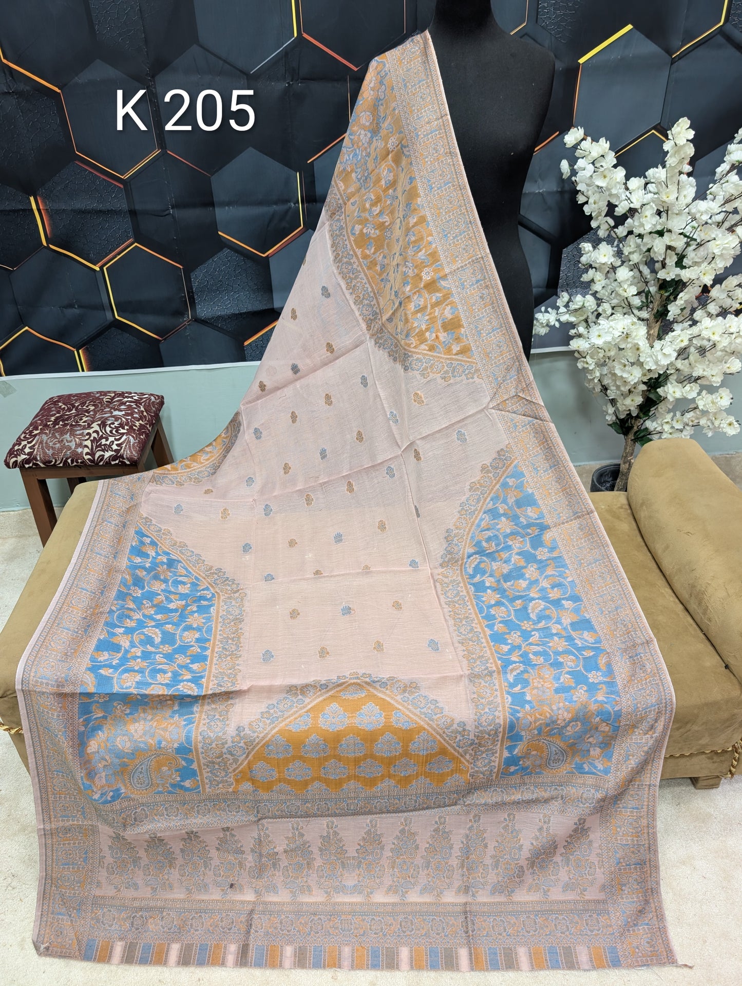 Lawn Full kani Shawl | Self Kani Shawl Full Size Pure Lawn | K205